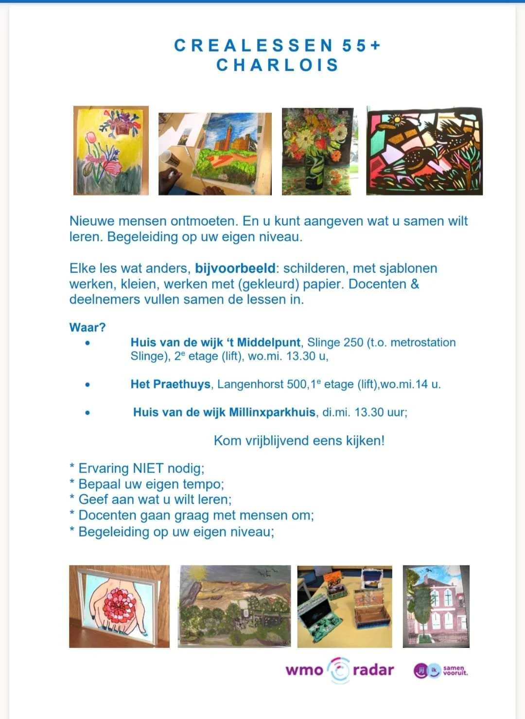 Crealessen 55+ in Middelpunt