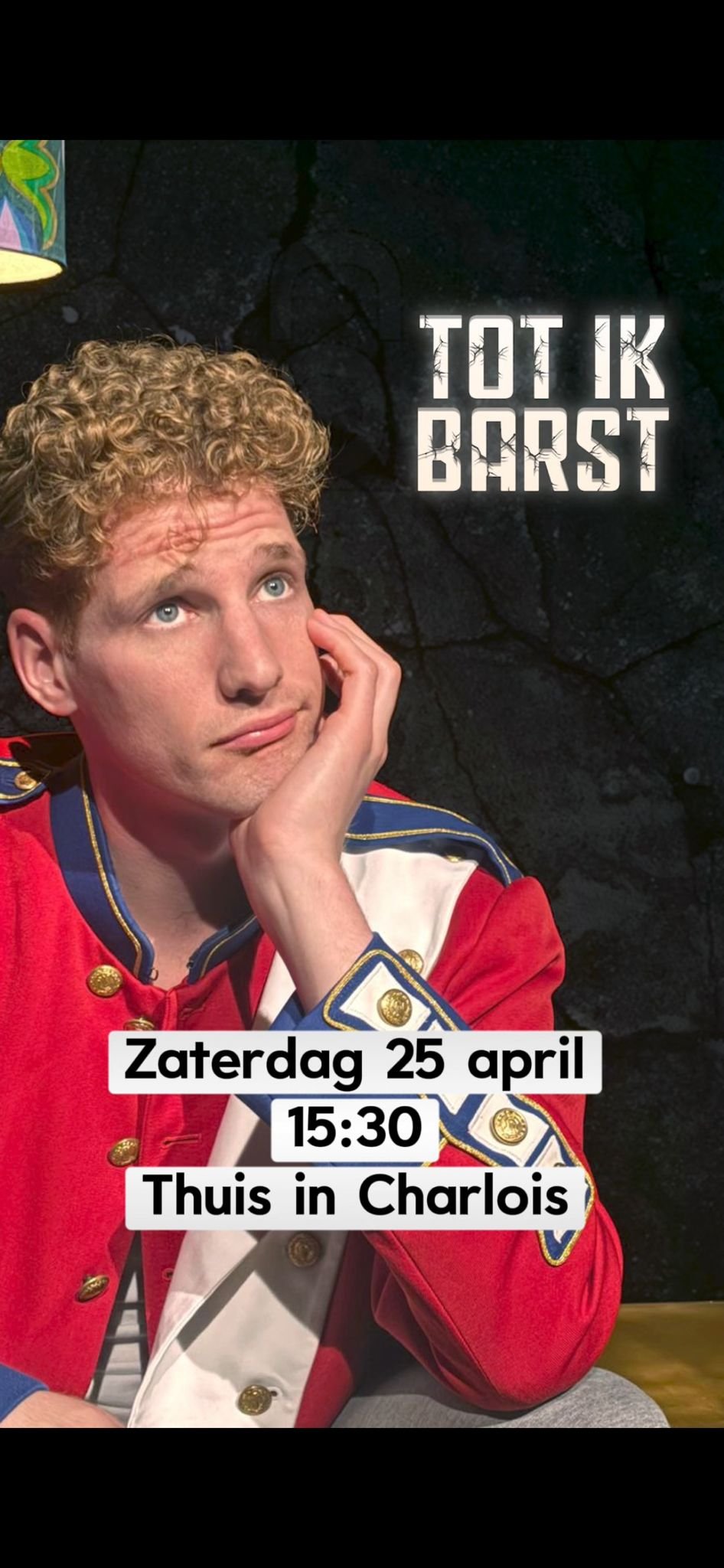 THEATERVOORSTELLING ‘TOT IK BARST’ IN CHARLOIS