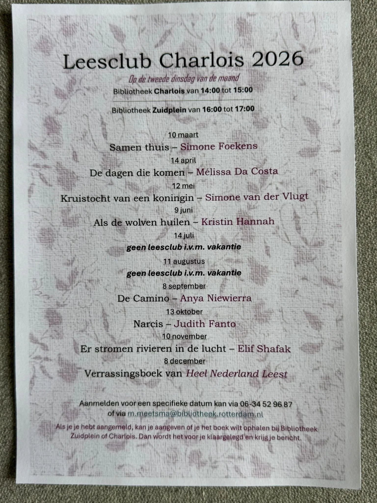 📚 LEESCLUB CHARLOIS