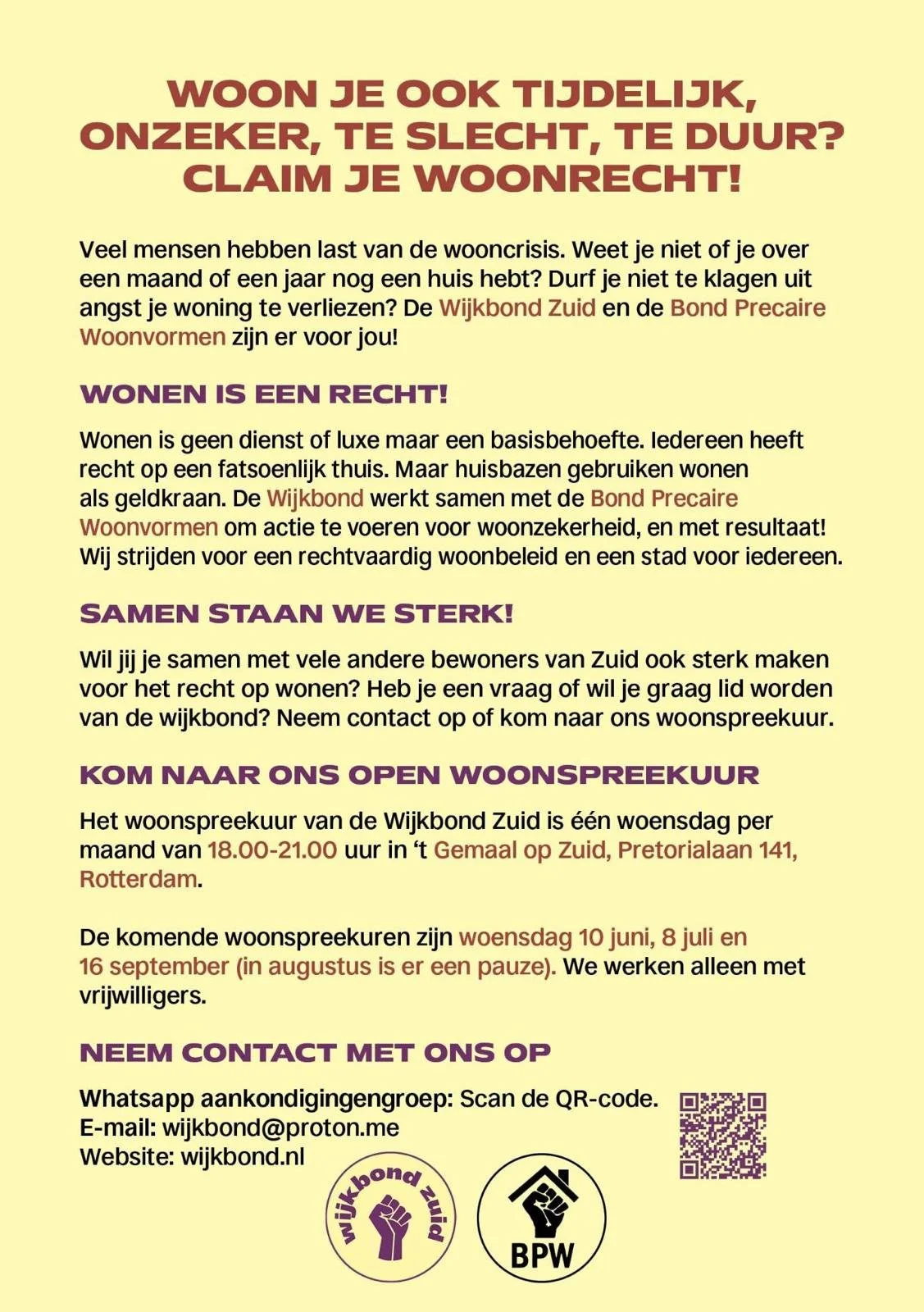 Hulp bij woonproblemen in Rotterdam-Zuid