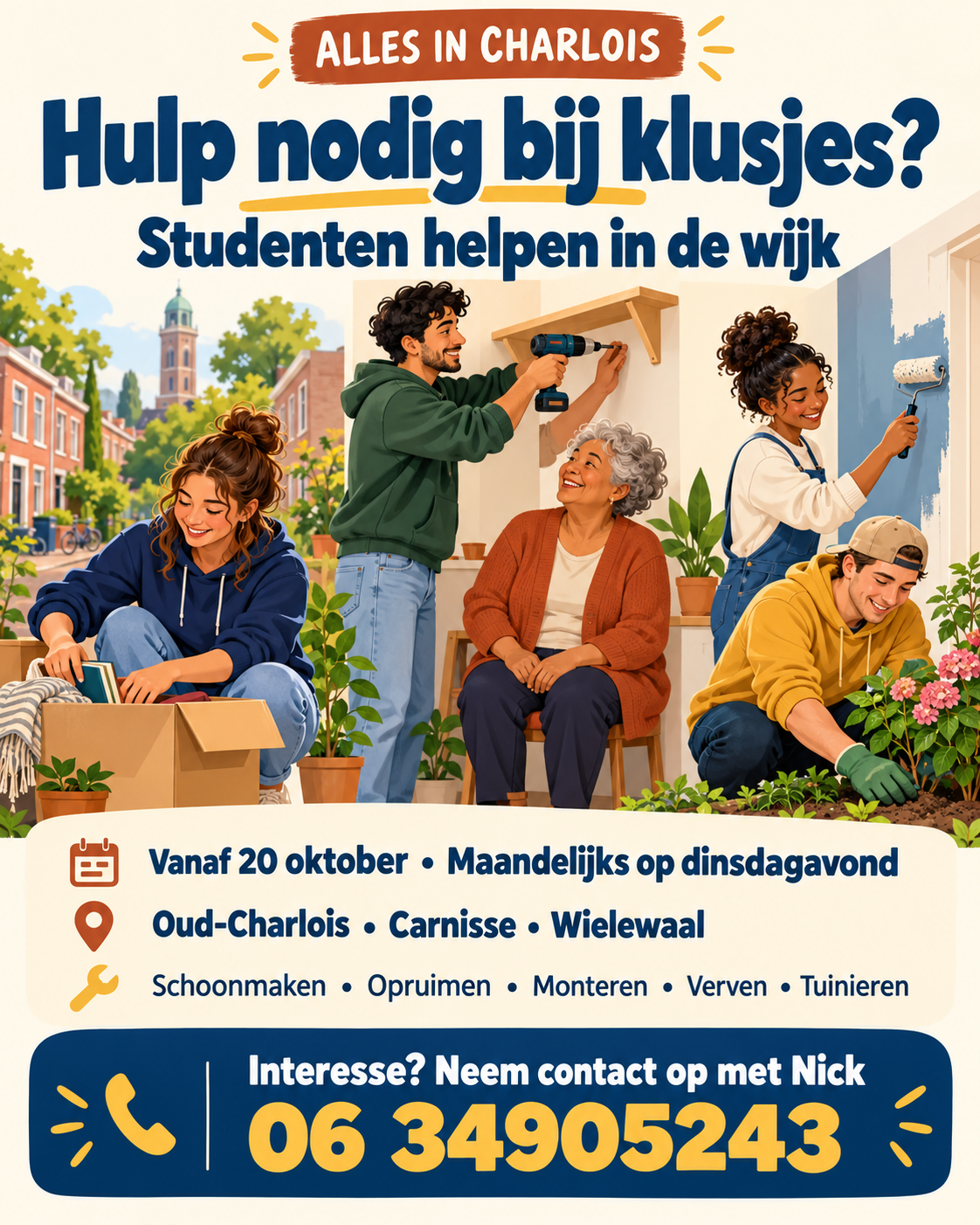 🛠️ Een helpende hand nodig in huis of in de tuin?