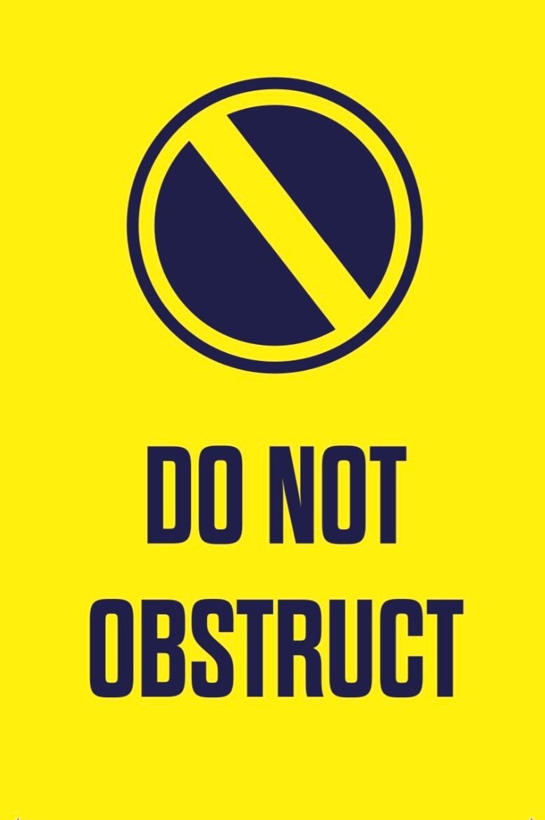 Do Not Obstruct 
