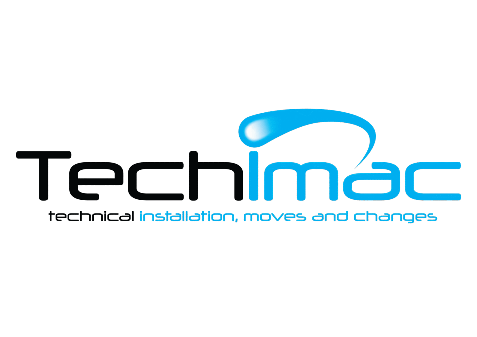 Image consists of Techimac's black and blue logo, a company who calls on Cope Crane Trucks when needing crane truck hire services.