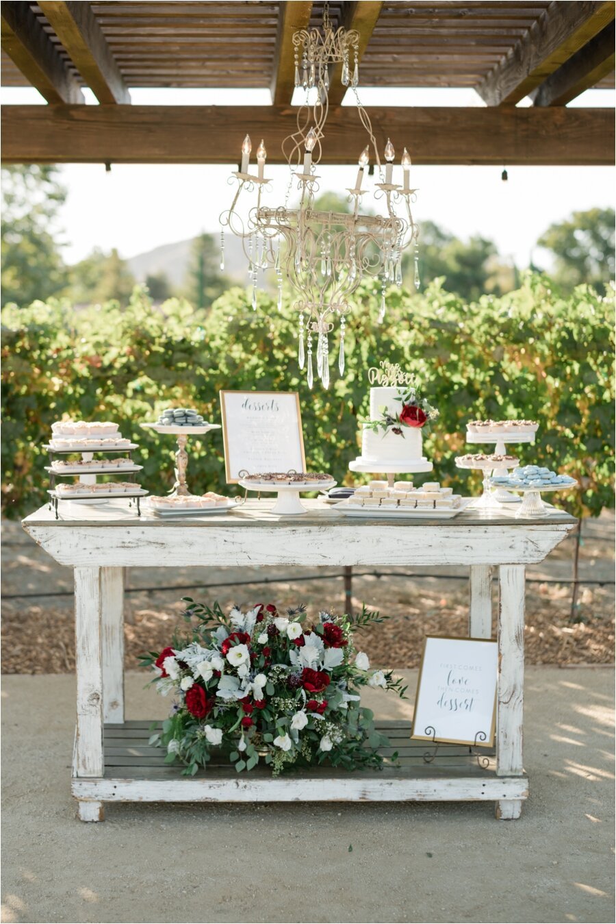 Epona Estate wedding dessert table