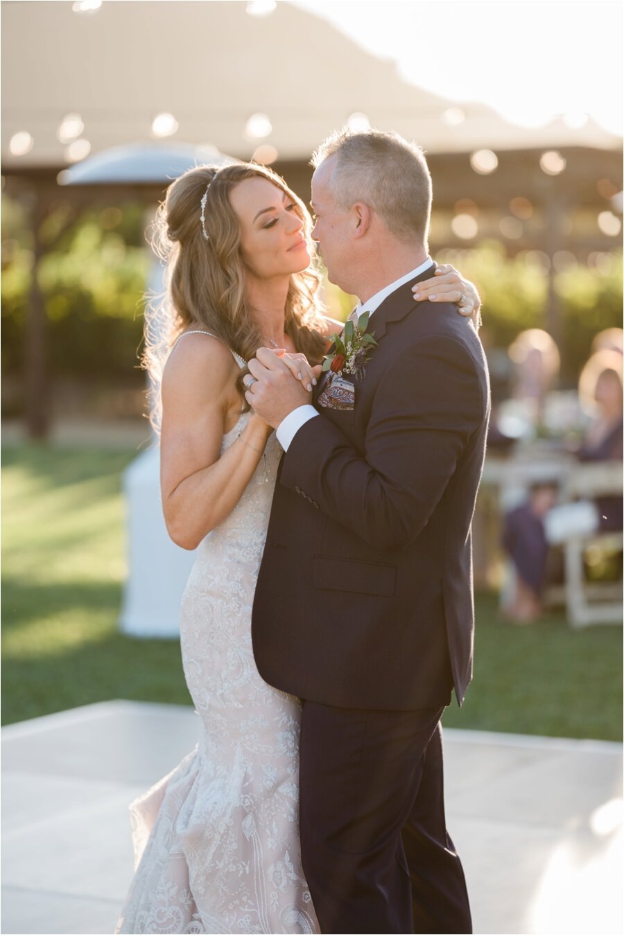 bride and groom first dance