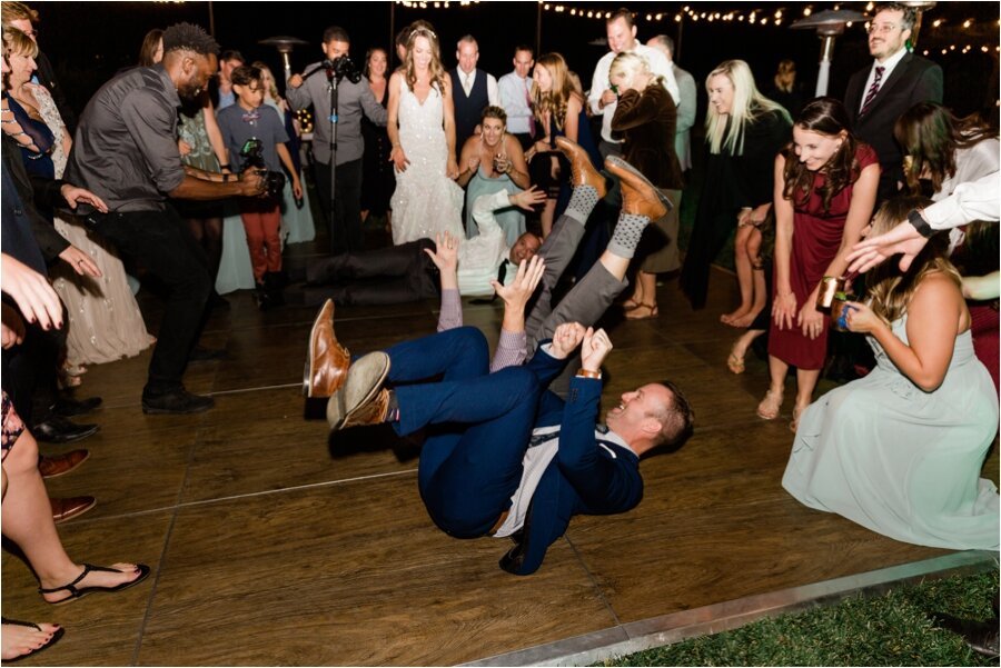 candid shots of guests on the dance floor