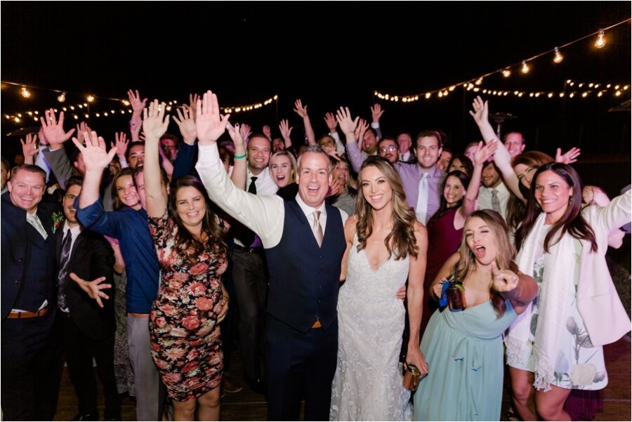 bride and groom group photo