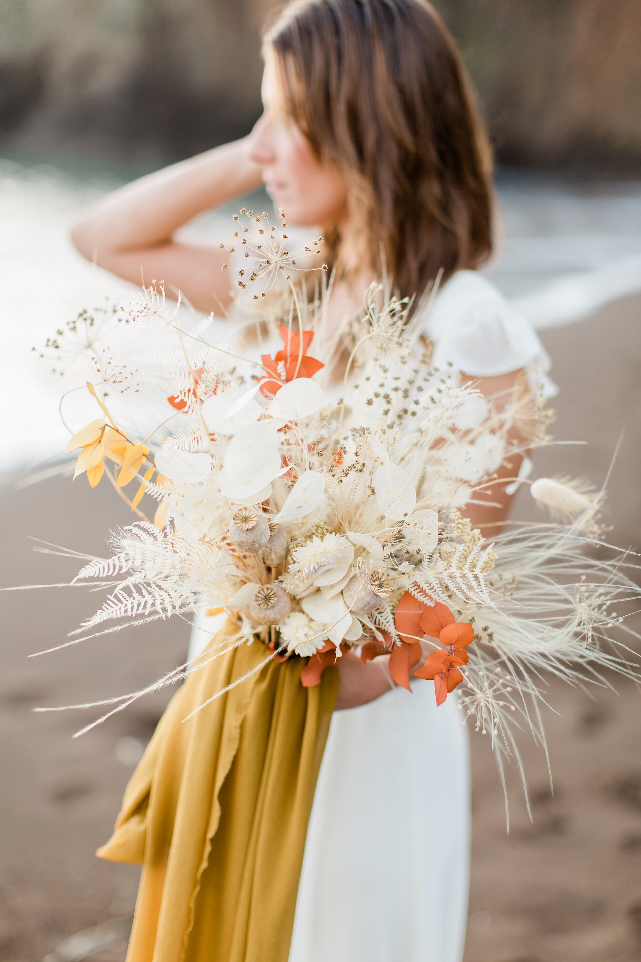 Dried bridal bouquet