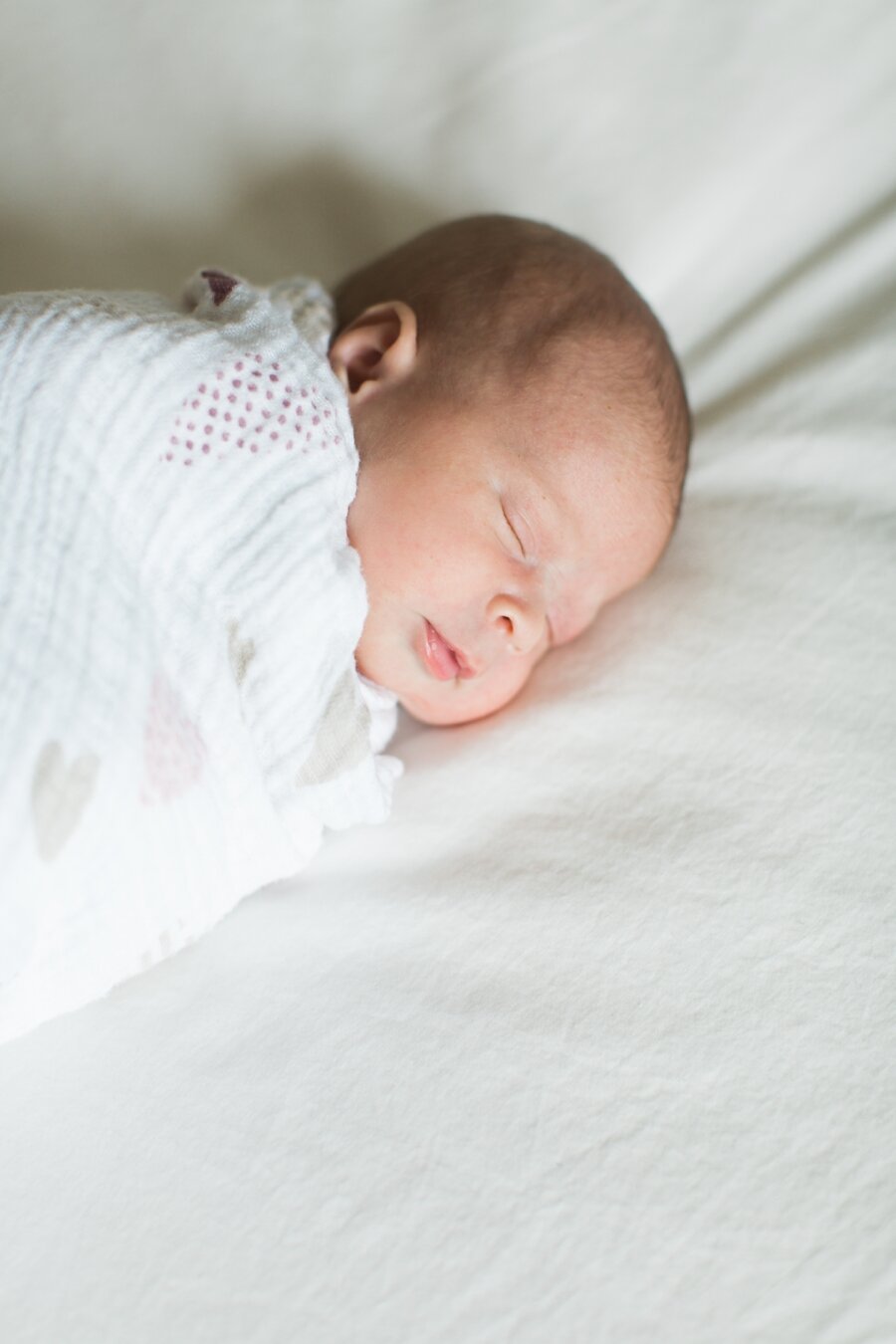 Close up portrait of Newborn baby