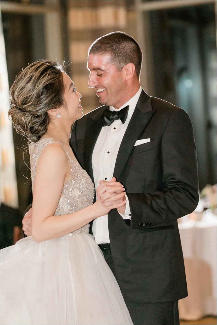 Bride and Groom have their first dance on their wedding day at The Peninsula Hotel Chicago