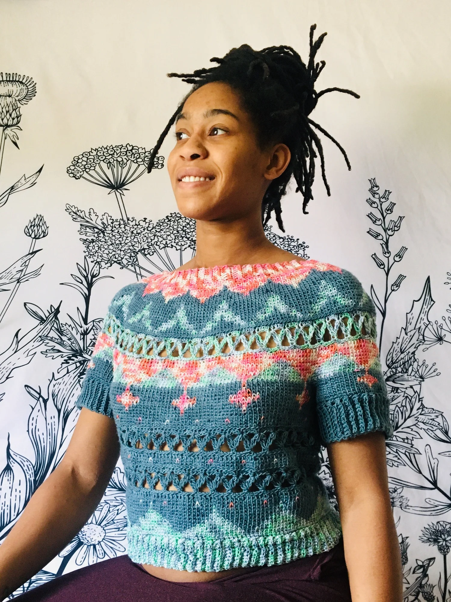 Buy Top Down Crochet Sweater Pattern LANA Sweater Two In