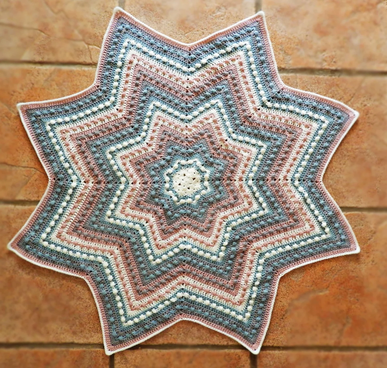 Bella Coco 12 Point Star Crochet Blanket Free Pattern Starlet Baby