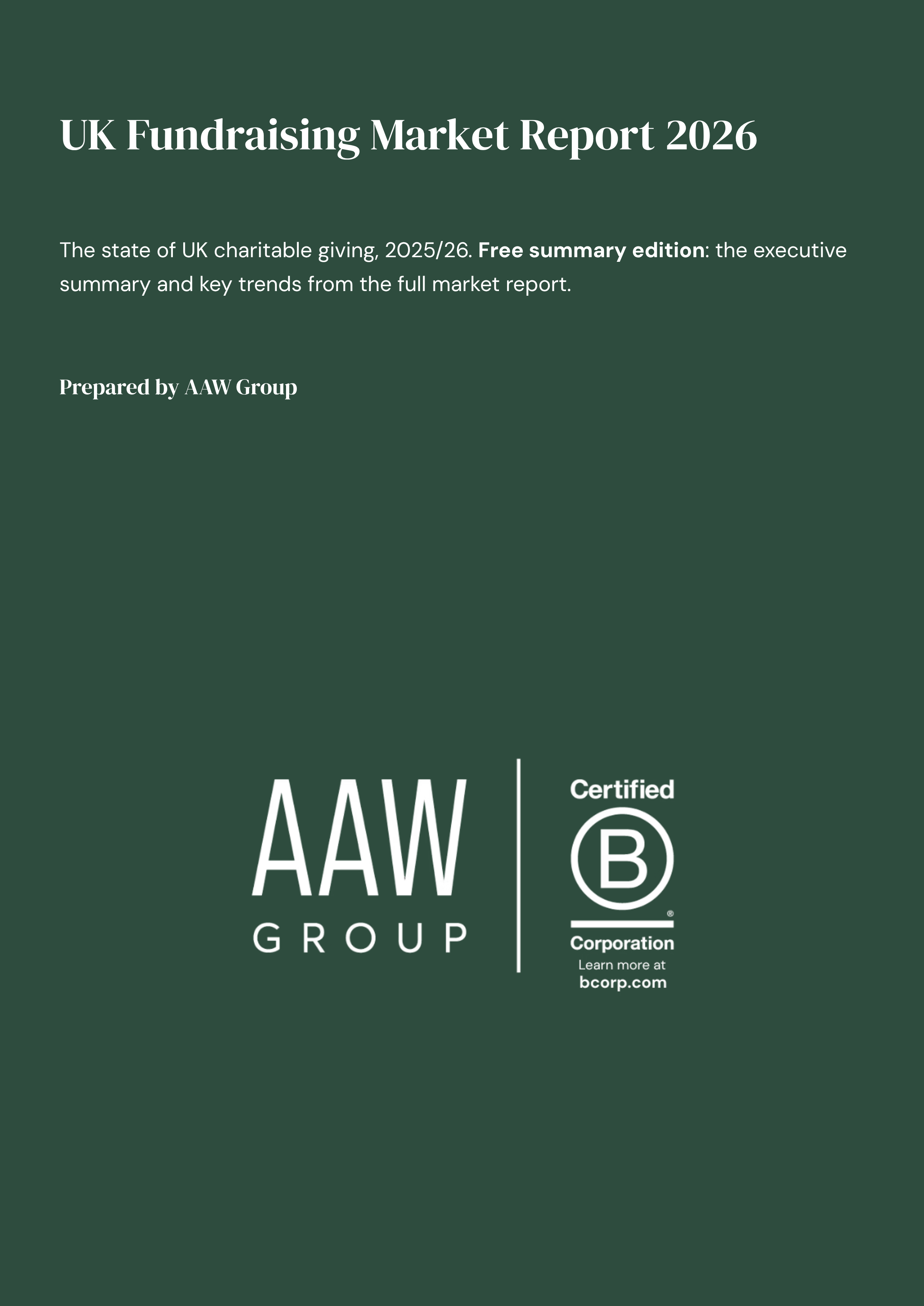 The UK Fundraising Market Report 2026 - Summary Edition