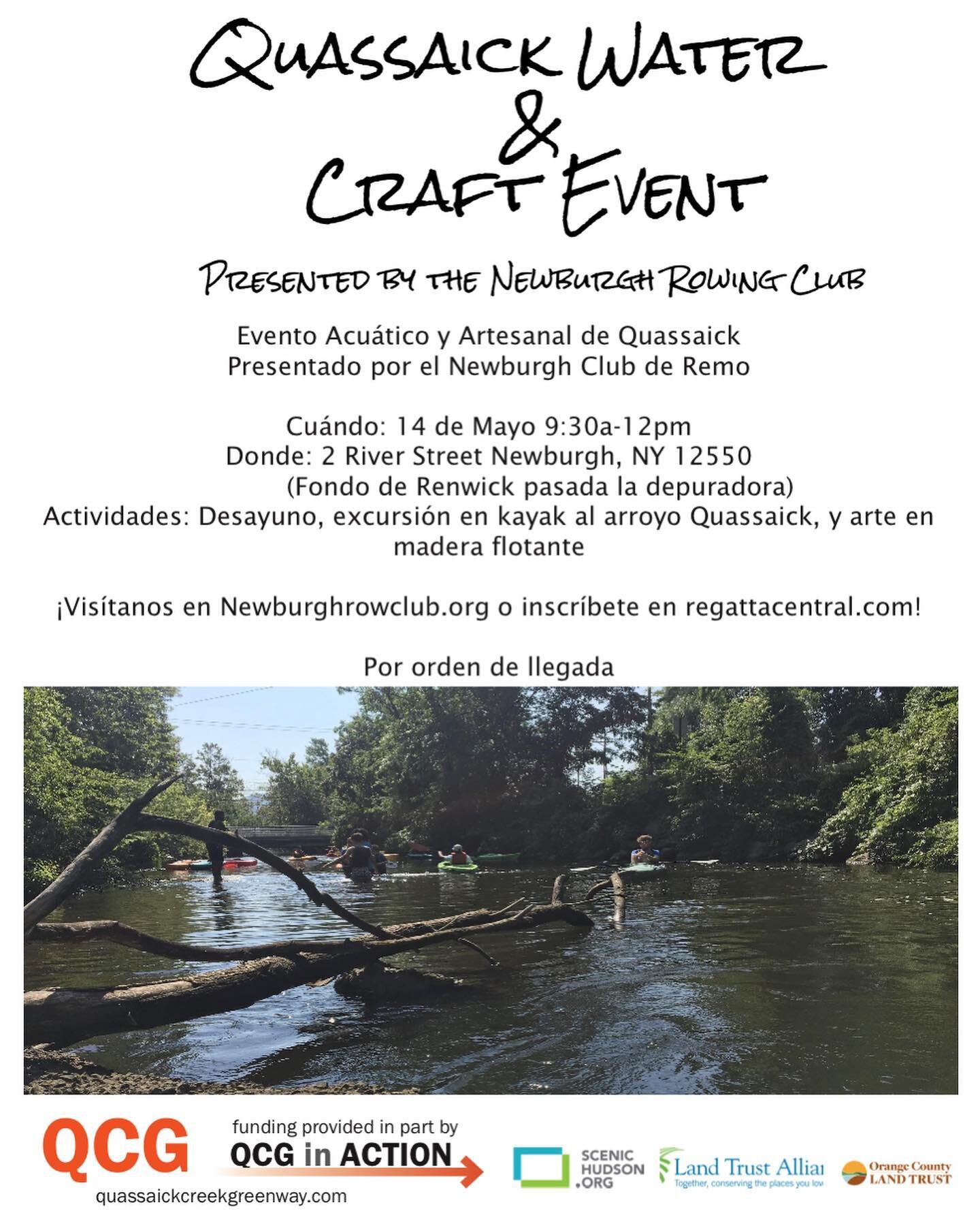 #QCGinAction is coming back this Sunday #mothersday get a new perspective on the water kayaking the #hudsonriver #quassaickcreek hosted by the @newburghrowclub1 @newburgh_rowing 
.
.
May16th
9.30am
.
.
Meetup at #wardbrothersmemorialpark #newburghny 