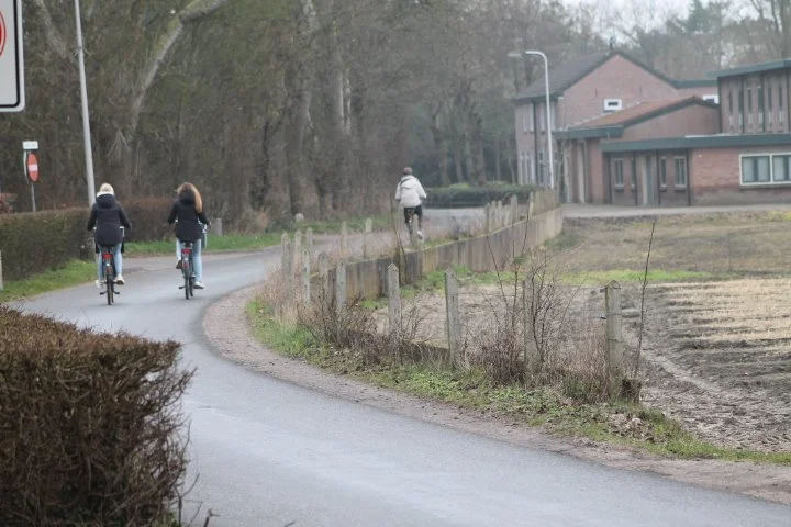 Riding away on bicycles