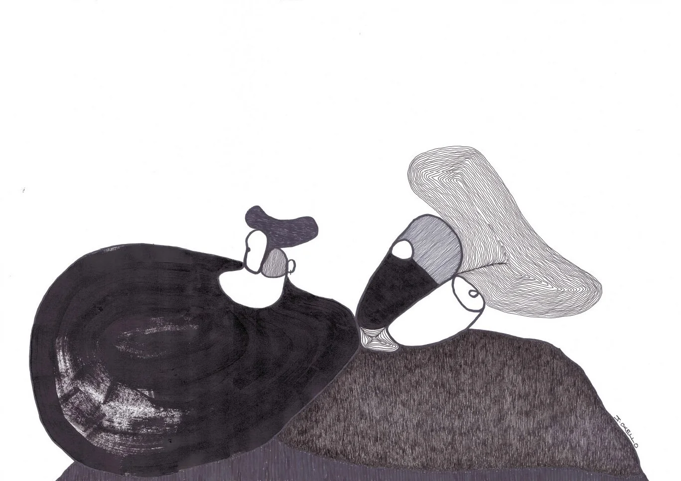 Disposition - 015, Acrylic, Fine liner on paper
A1 Paper