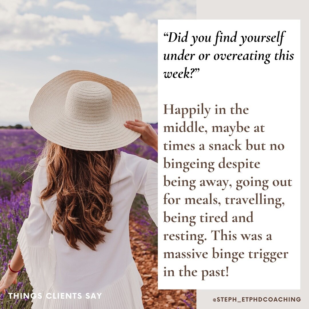 Do you ever feel like different environments exacerbate certain eating habits? 

You aren&rsquo;t alone!

A gift of improving your relationship with food&hellip;

you start to notice you no longer overeat in long solo car trips, or worry about the pl