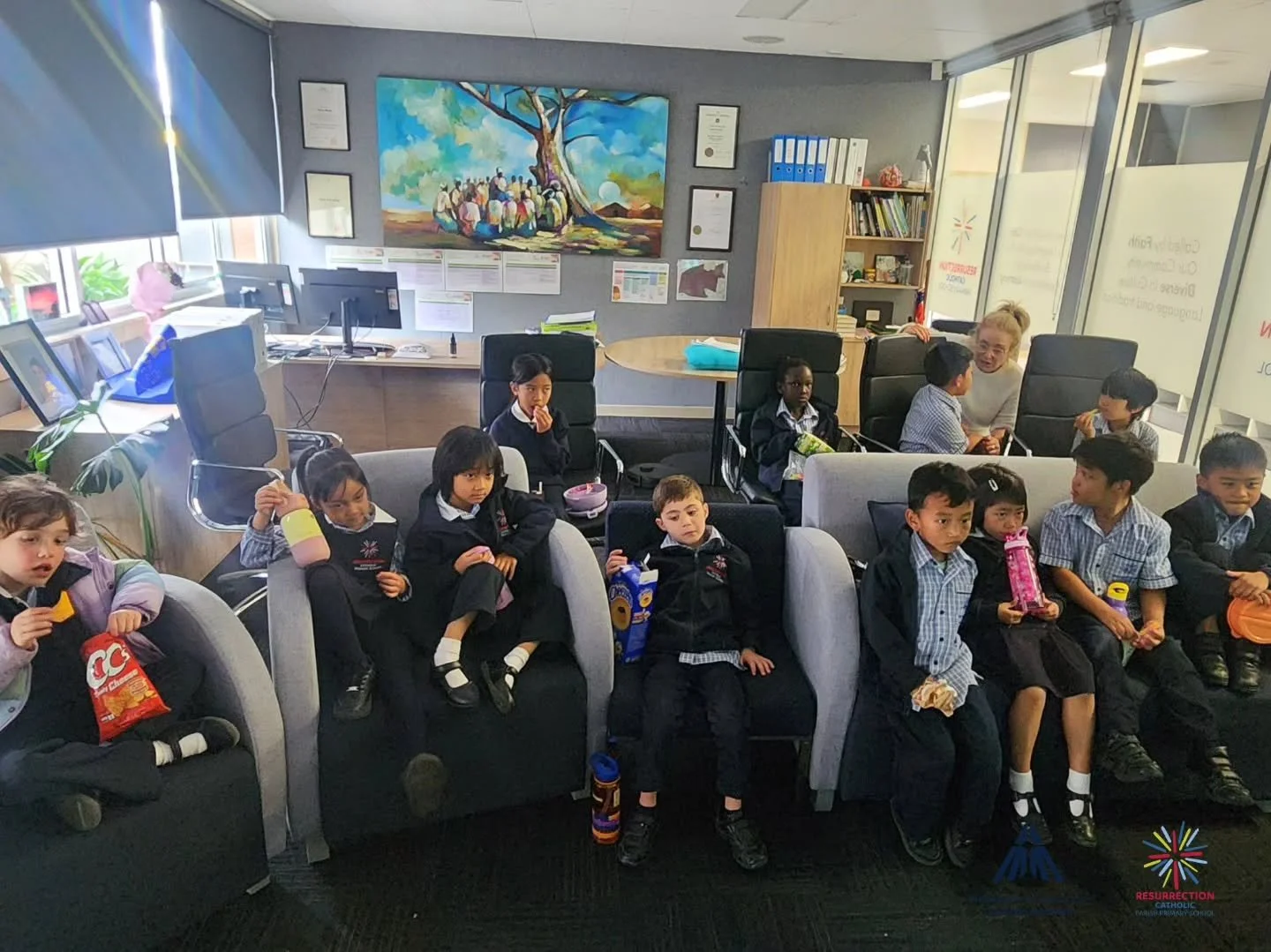 PBL Reward Unlocked! 🍿🎬

Our students have been working hard, demonstrating our PBL values and earning rewards throughout the term. After collecting enough points, they voted on their preferred reward and the winning choice was a movie afternoon! 
