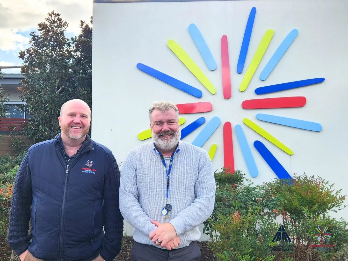 Happy Principal's Day! 💙

Today, the Resurrection community proudly celebrates and thanks our wonderful Principal, Mr. Glasby and Deputy Principal, Mr. Dalton.

Your leadership, dedication and genuine care for every student, staff member and family 