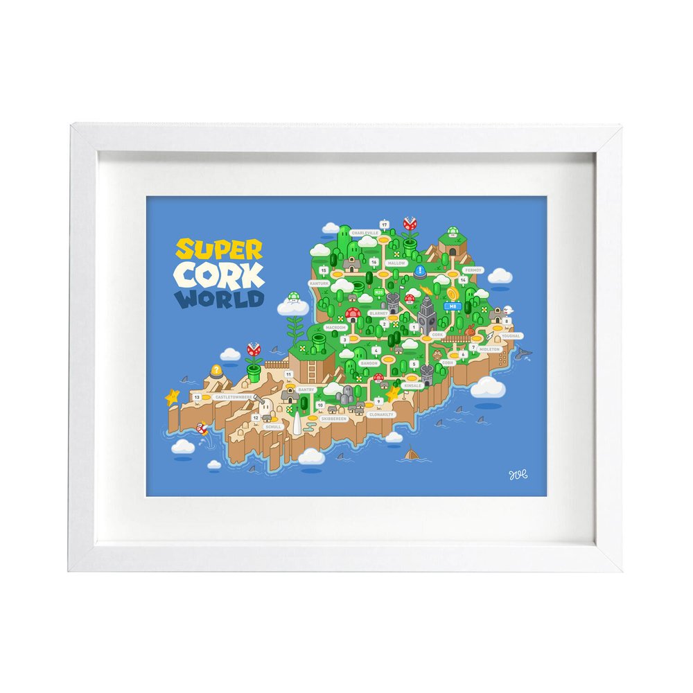 Super Mario World Map Poster