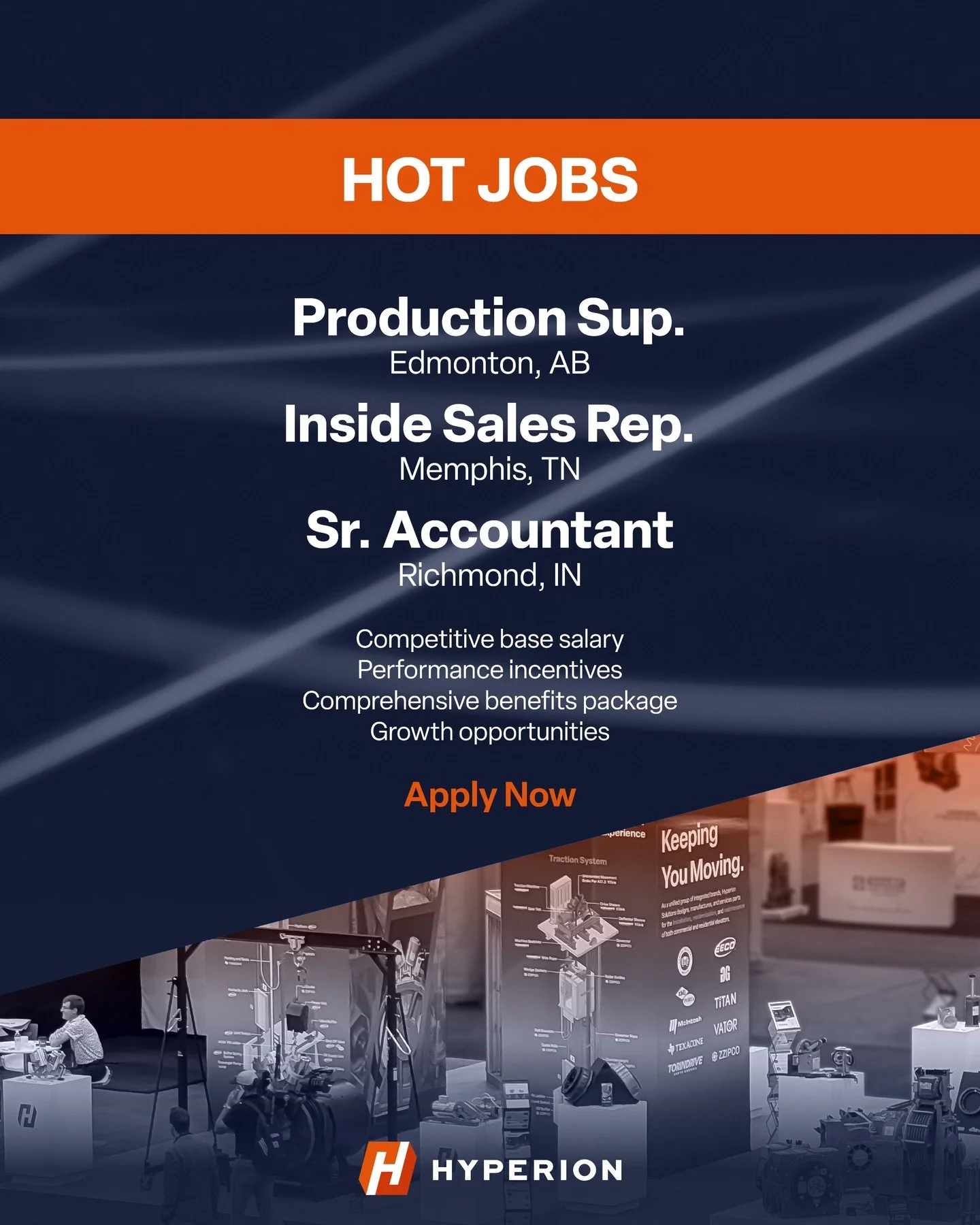 This week’s Hot Jobs are live! 🔥
📍 Inside Sales Rep – Memphis, TN
📍 Sr. Accountant – Richmond, IN
📍 Production Supervisor – Edmonton, AB
Join the #HypeTeam and grow your career in the elevator industry.
Apply through the