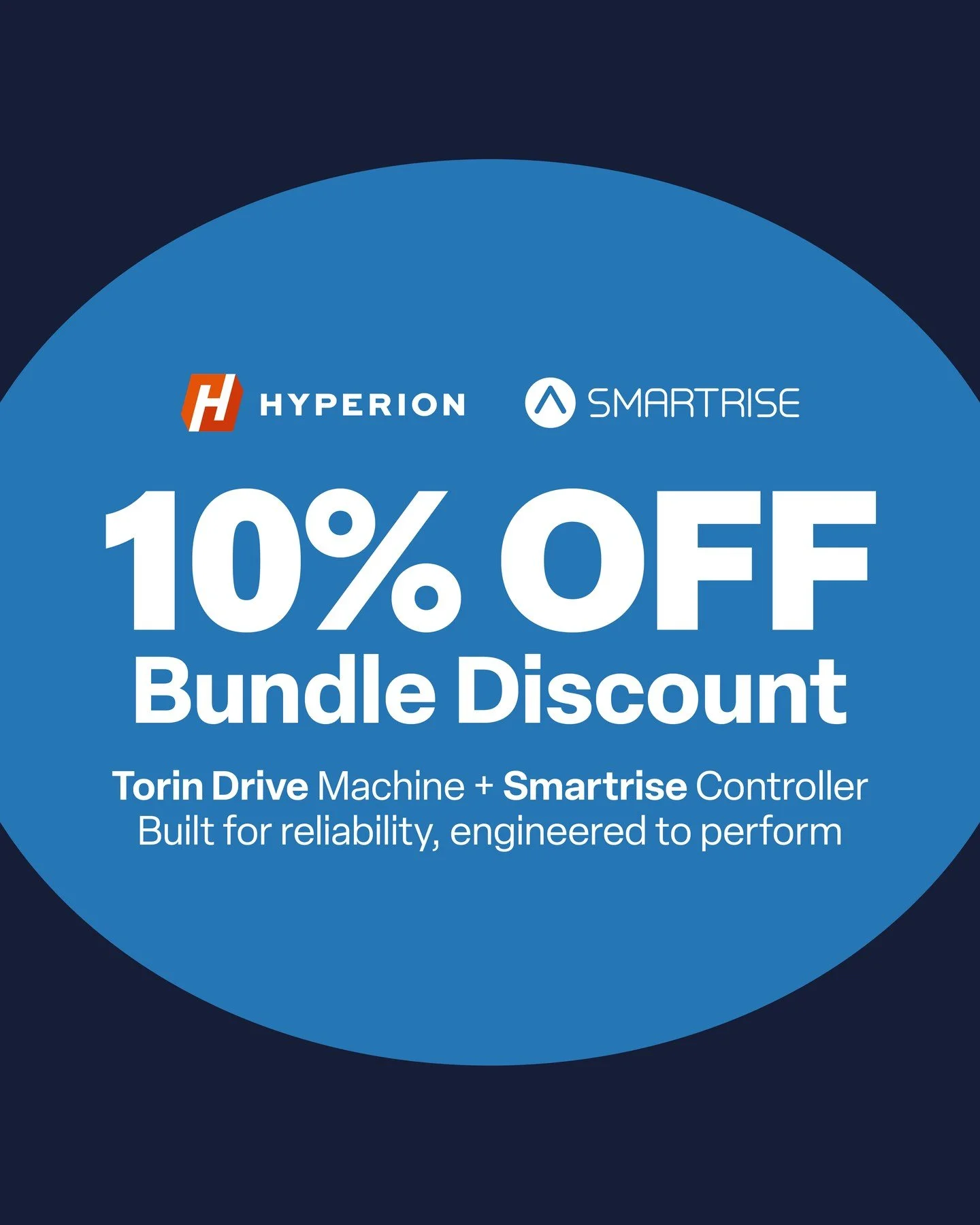 🚨 10% OFF Torin + @Smartrise Bundle! 🚨
Smartrise Controller + Torin Drive Machine
Built for reliability
Engineered to perform
5-year warranty
Email torindrive@hyperion-solutions.com or sales@smartrise.us to grab your discount.