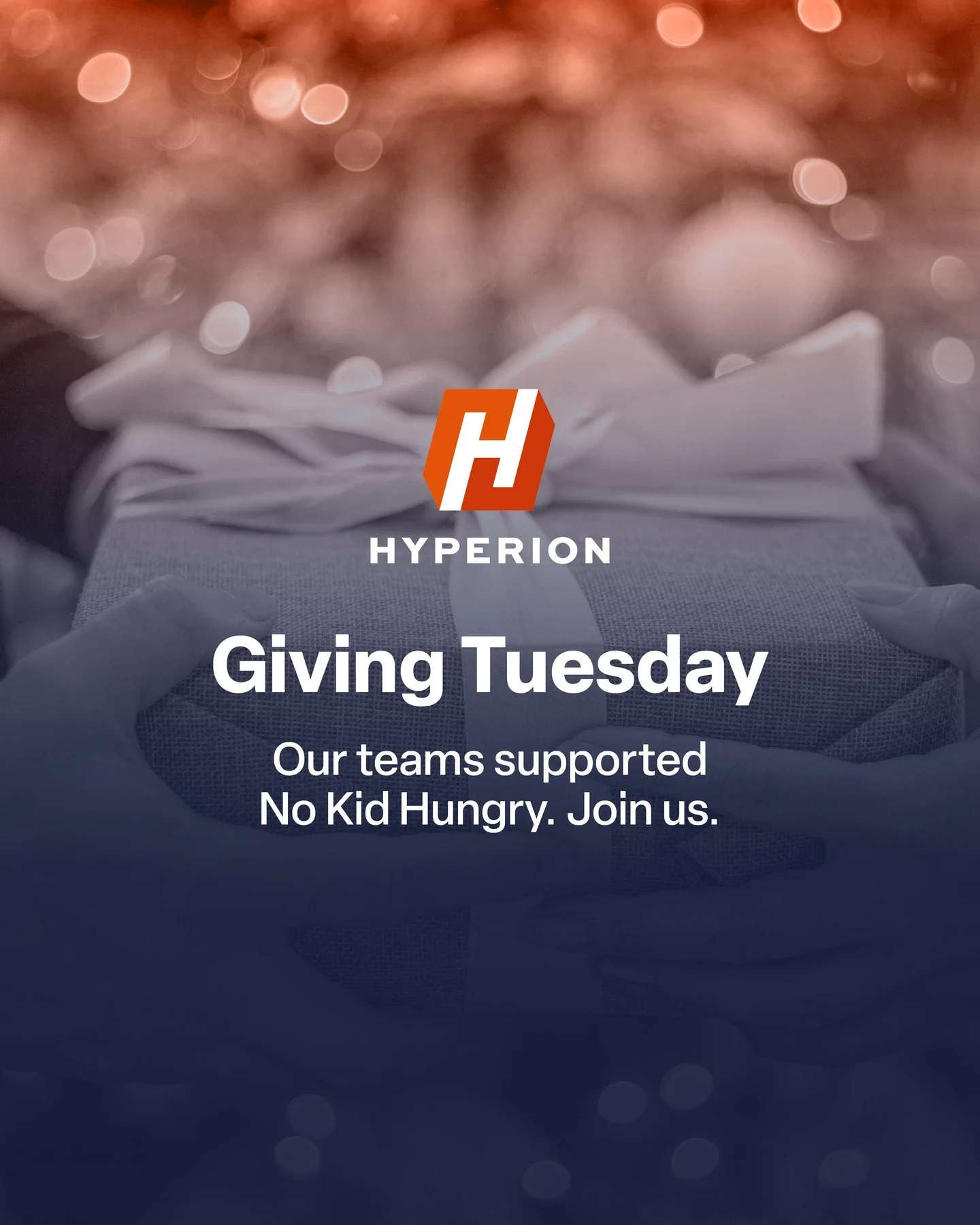 Today is #GivingTuesday. Our teams across every Hyperion brand came together last month to support No Kid Hungry, a group that works in every state where we operate. They help schools and communities get the resources they need to feed kids.

If you&