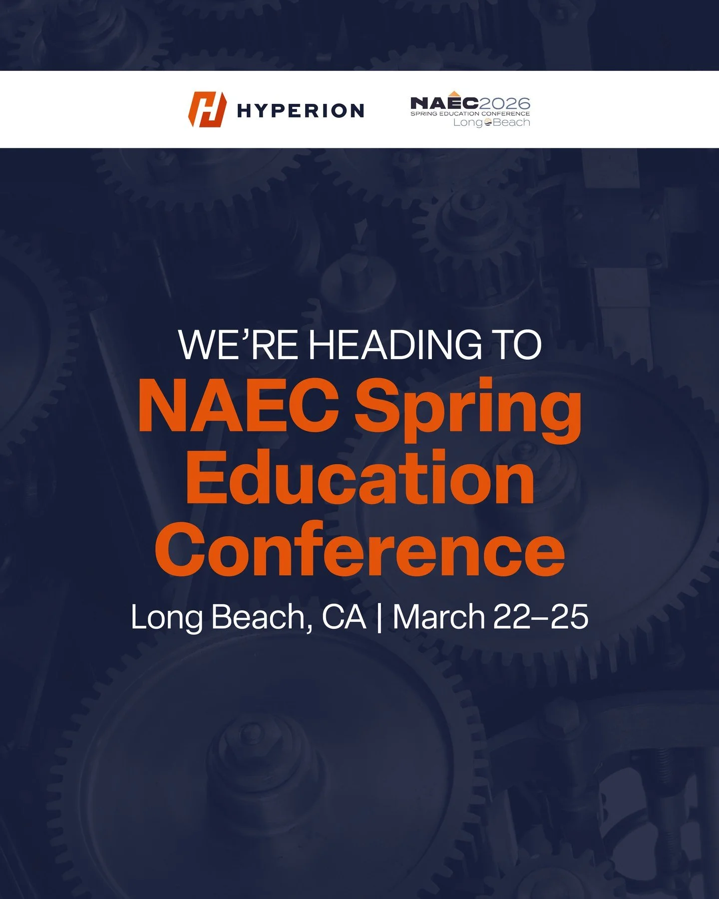 NAEC Spring Education Conference
March 22&ndash;25
Long Beach, CA

Save the date and follow along.