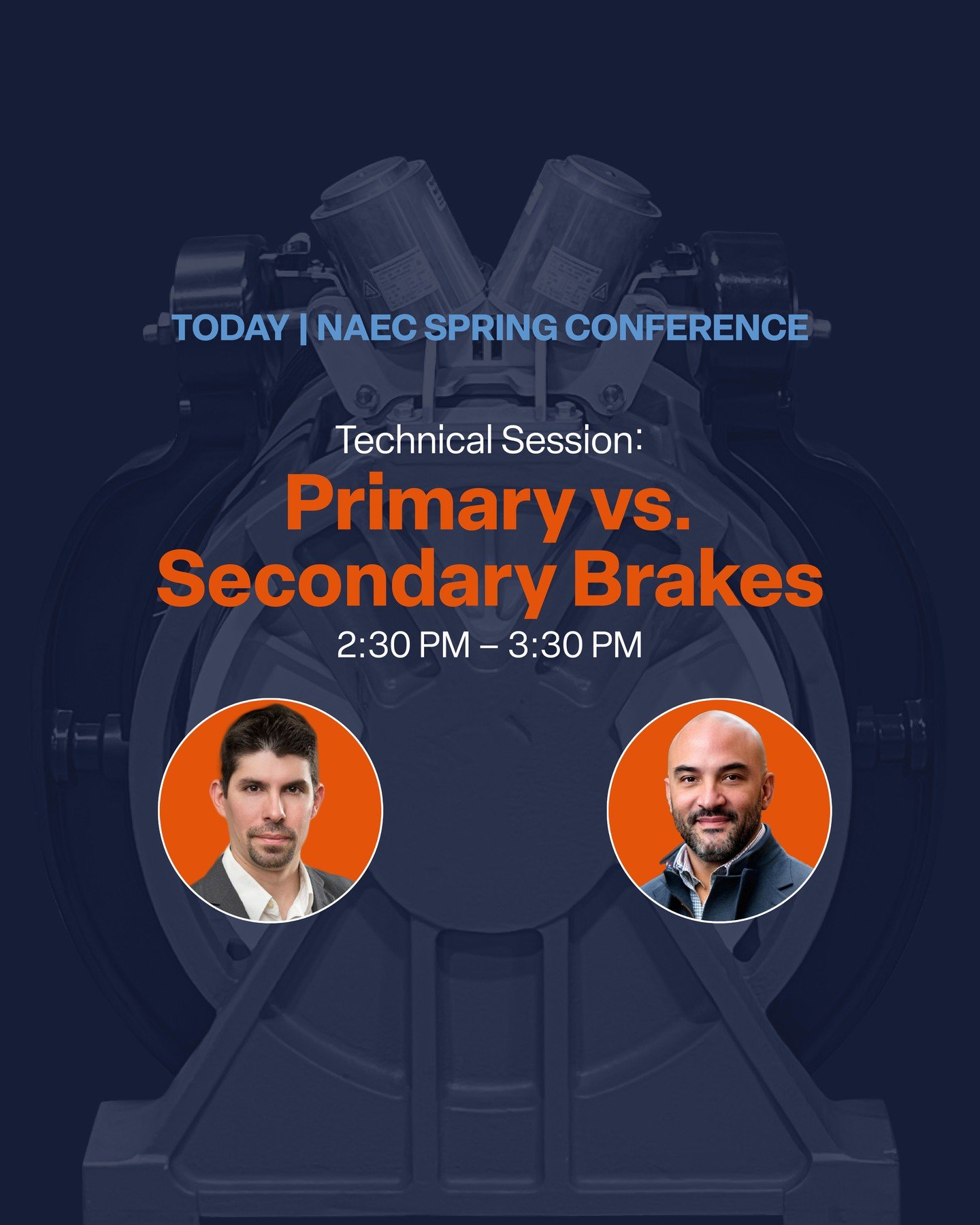 Lock in your 2:30 PM slot at @naec_est_1950 Spring. 🕒

Pete McIntosh and Carlos Escobar are taking the stage to talk all things elevator brakes&mdash;from ASME A17.1 requirements to modern retrofit solutions for legacy equipment.

No fluff. Just tec