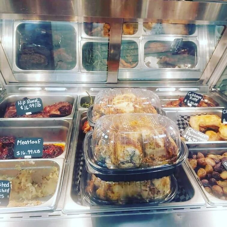 What's for supper? Stop in to Ralph's Meat Market  Hot counter is ready for you. 

Smoked Meatloaf
Smoked Whole Chicken
Chicken leg, thigh, drums
Red roasted garlic mashed
Roasted mini potatoes
Glazed carrots &amp; green beans
Smoked Roast Beef 
Chic