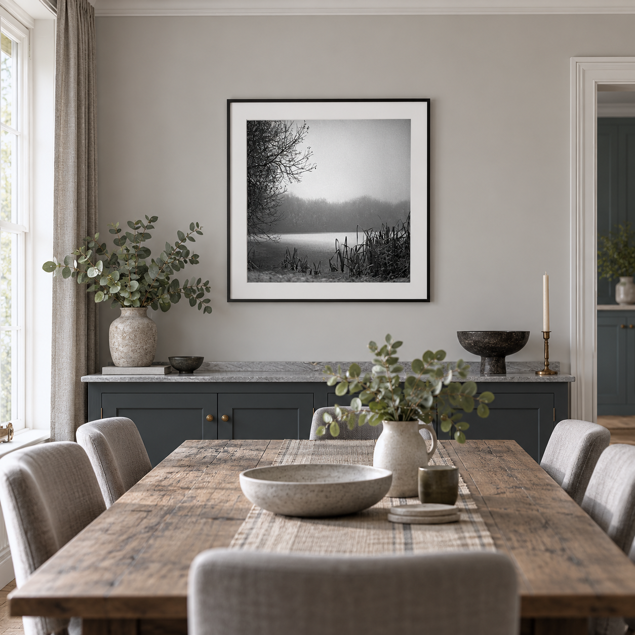 Framed Foggy Lake in the Dining Room-5.png