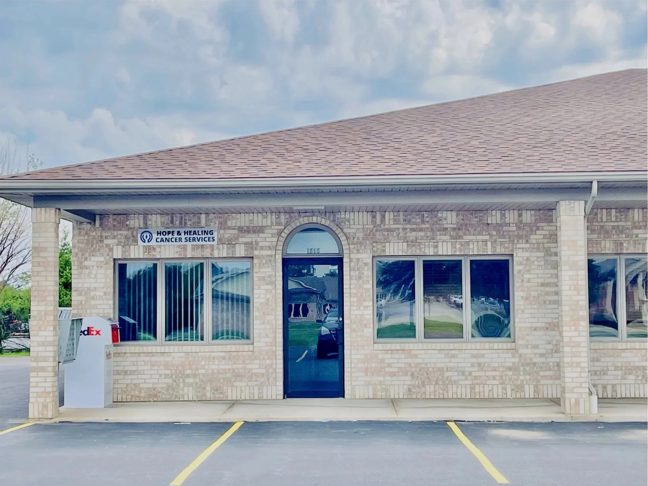 Entrance of Morris Clinic, where Dr. Gundala from Hope & Healing Cancer Services, will be providing cancer and infusion services.