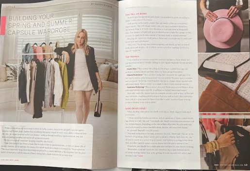 Personal Stylist Kathryn snow featured in a magazine