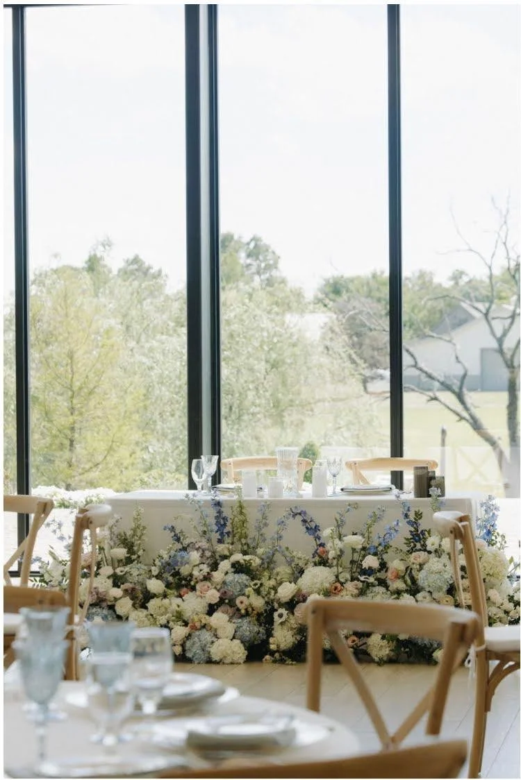 Bringing a whimsical outdoor garden indoors. 🌸🌿 From the organic sweetheart table meadow to the statement hanging greenery above the dance floor, we are so proud to be a part of this beautiful day!