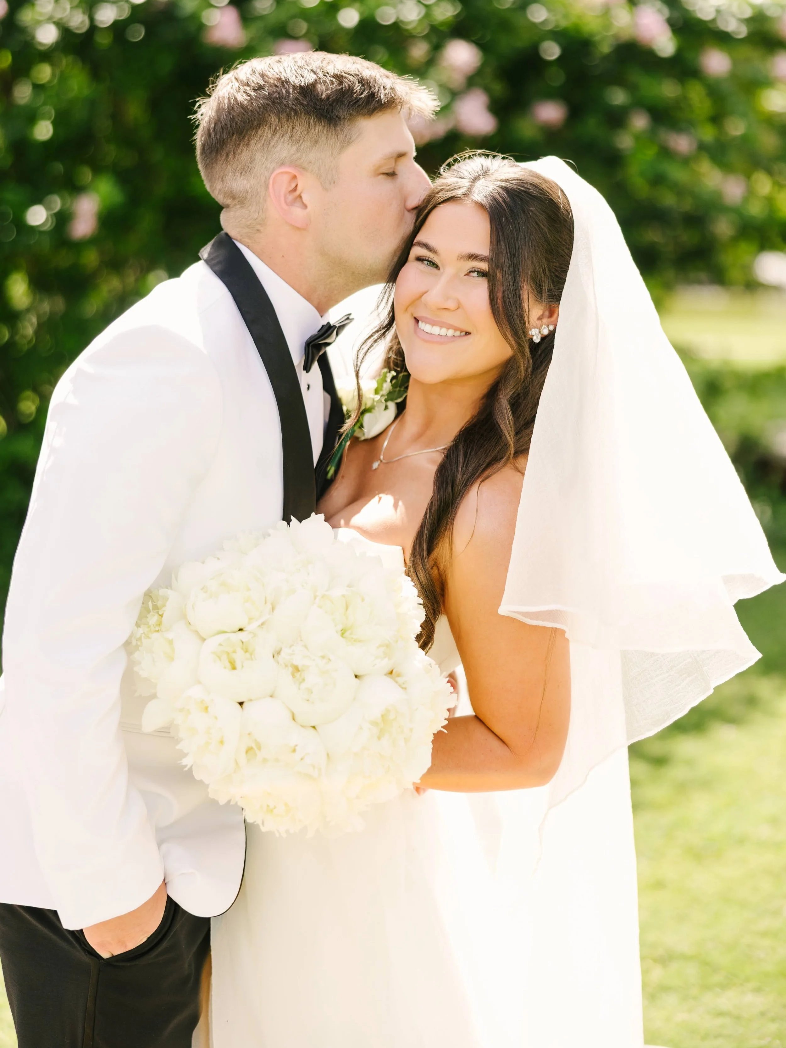 The couple &amp; the blooms. Congrats Lynsey &amp; Britton! 🥂

Photo: @mckaylabeephoto 
Planning: @katelaineevents 
Venue: @colesgardenokc
