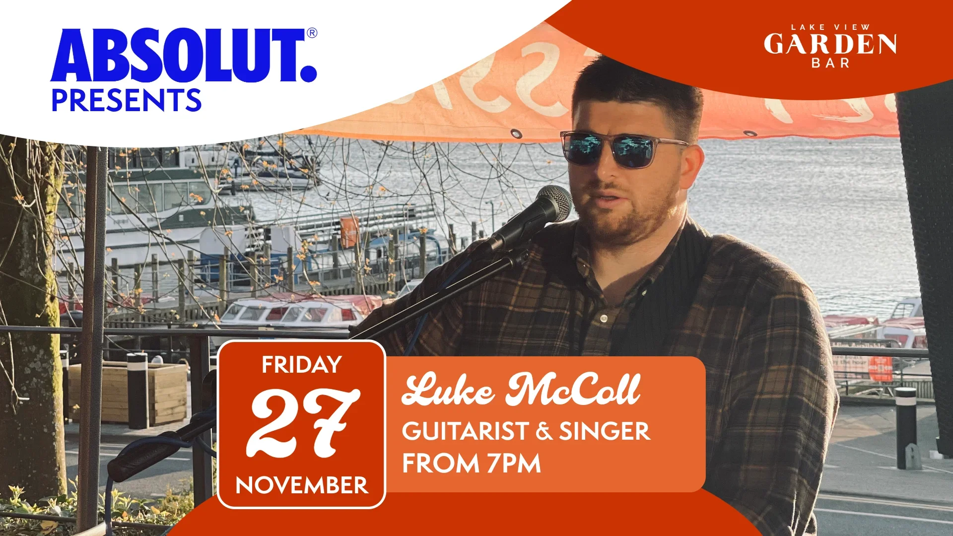 LUKE MCCOLL 27 NOVEMBER - Garden Bar - Live Music