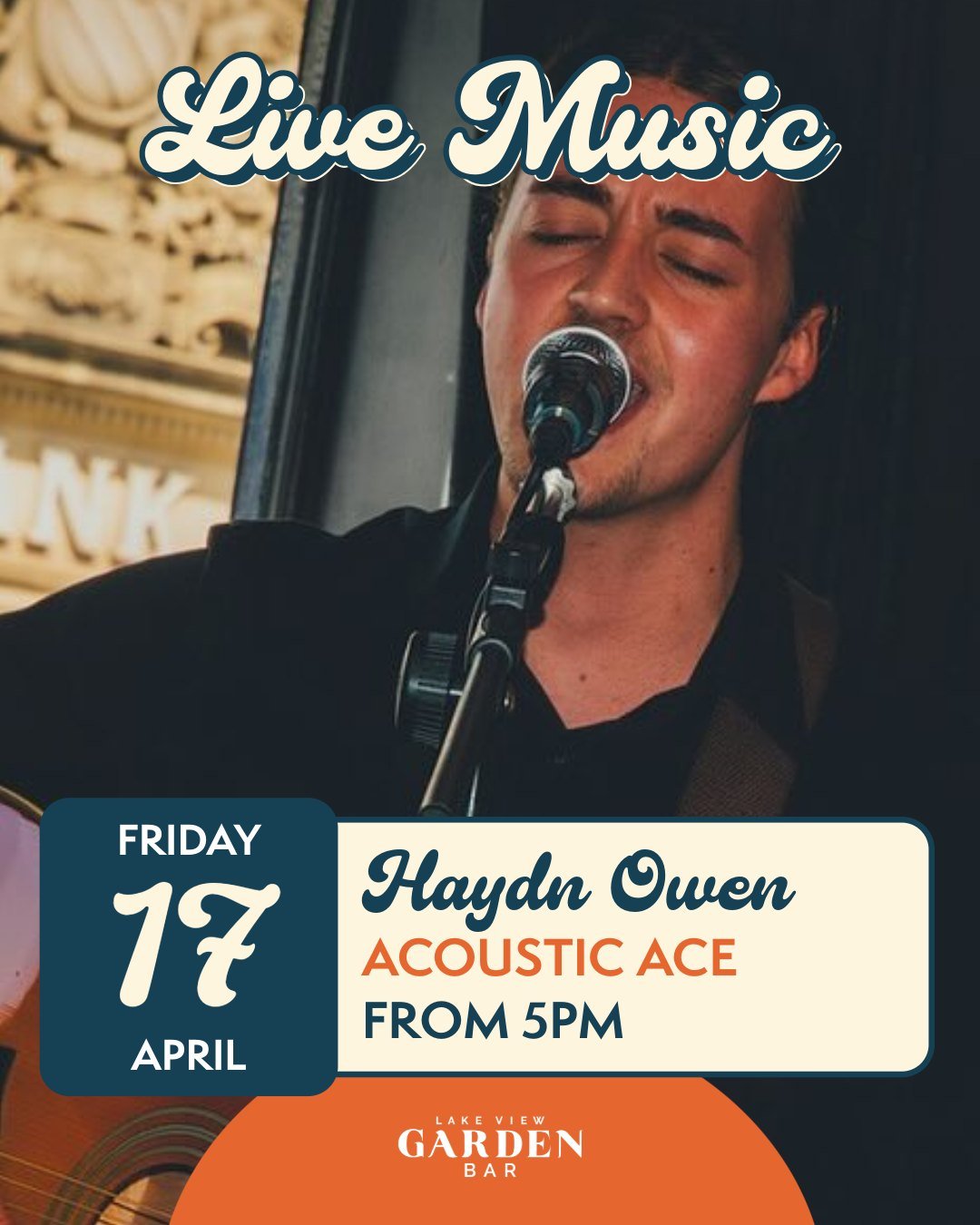 🎵 LIVE MUSIC TONIGHT!

Hayden Owen  bringing  the HEAT tonight at Lake View Garden Bar| From 5 pm

Free entry. Good vibes. Great drinks. Stunning views.

check live music chart here : https://lakeviewgardenbar.com/whats-on/live-music

#goodvibes #la