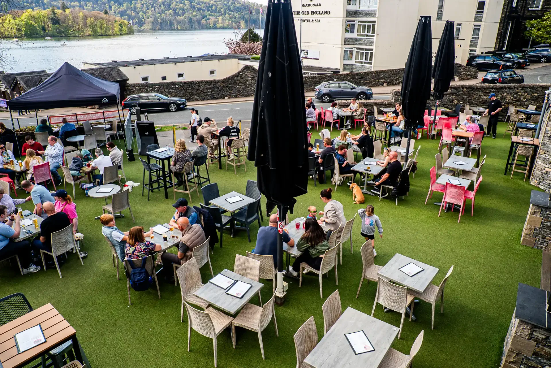 Lake View Garden Bar's view of Lake Windermere