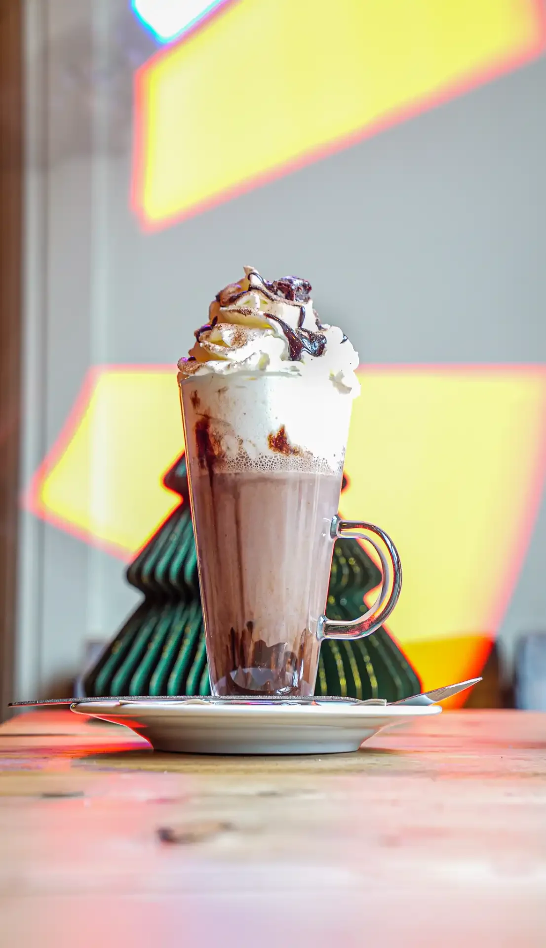 Festive Hot Chocolate with Christmas Tree