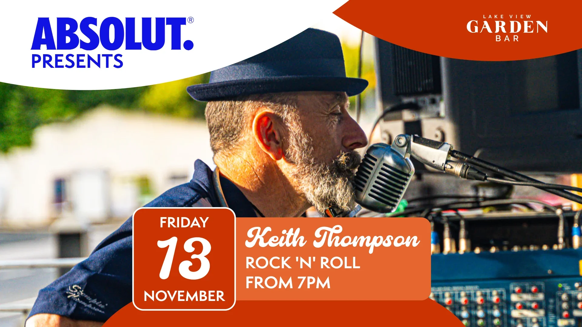 KEITH THOMPSON 13 NOVEMBER - Garden Bar - Live Music