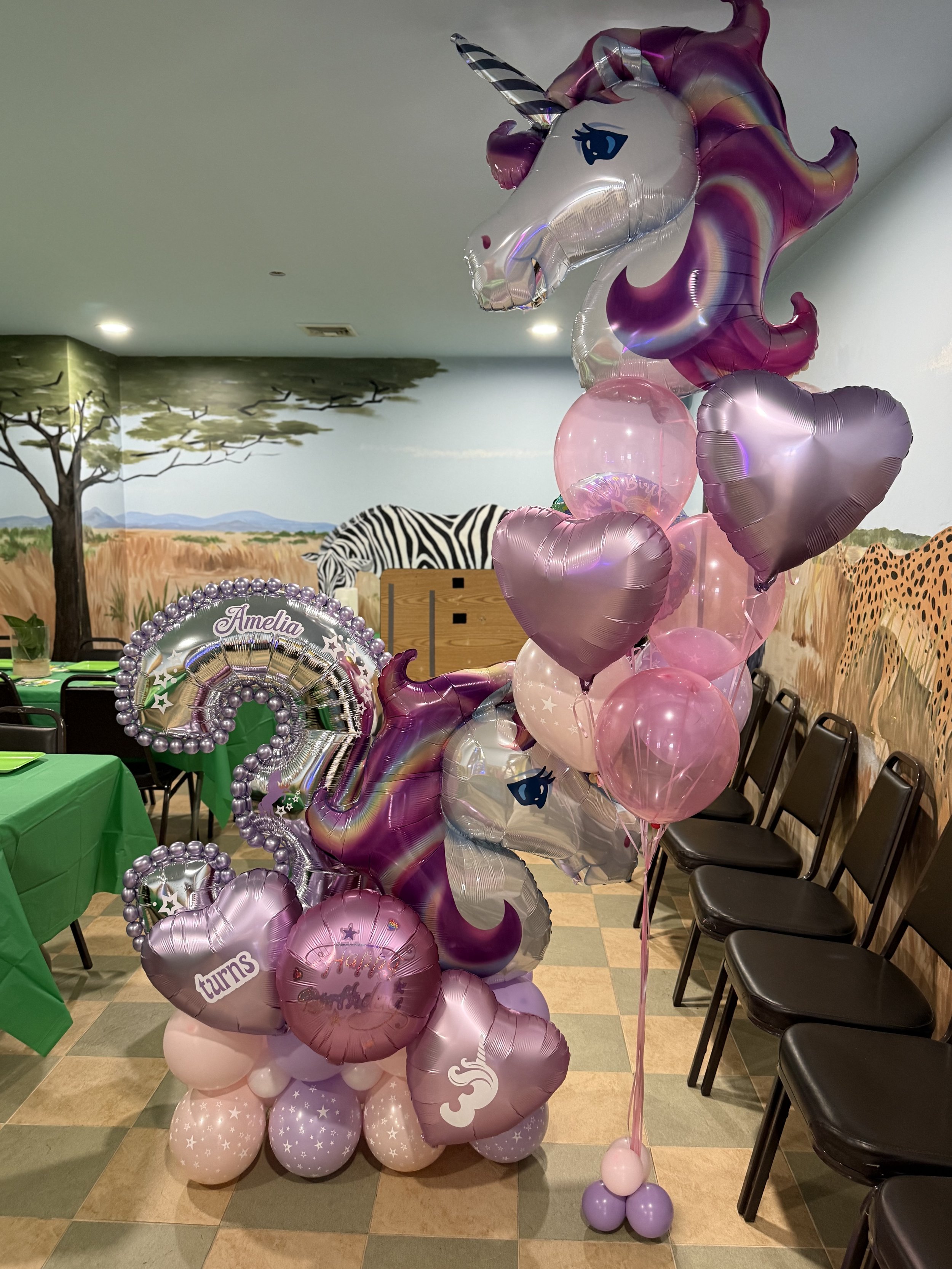 balloons, birthday balloons, unicorn, unicorn birthday, unicorn balloon helium balloon balloon stack