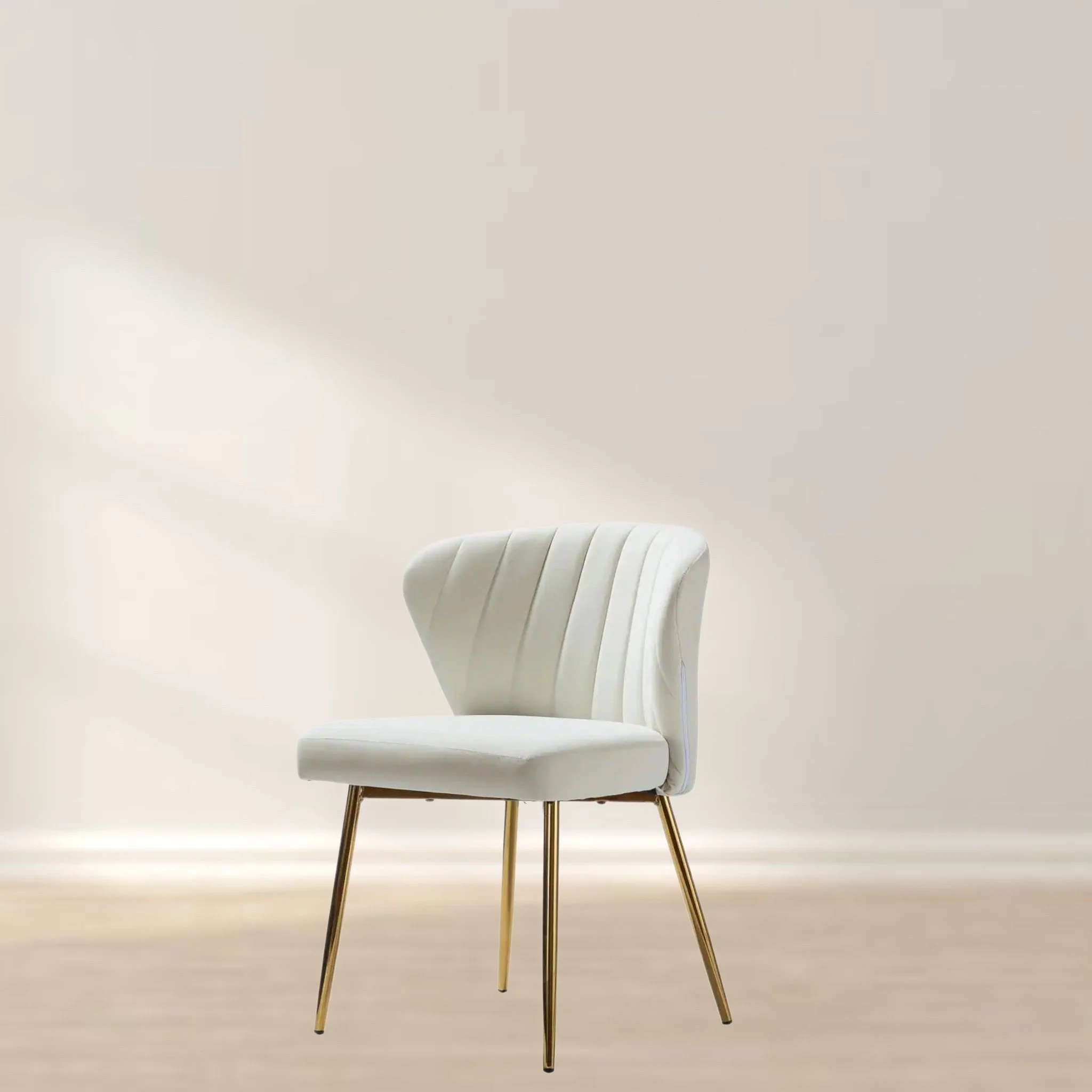 Ivory Velvet Chair $100