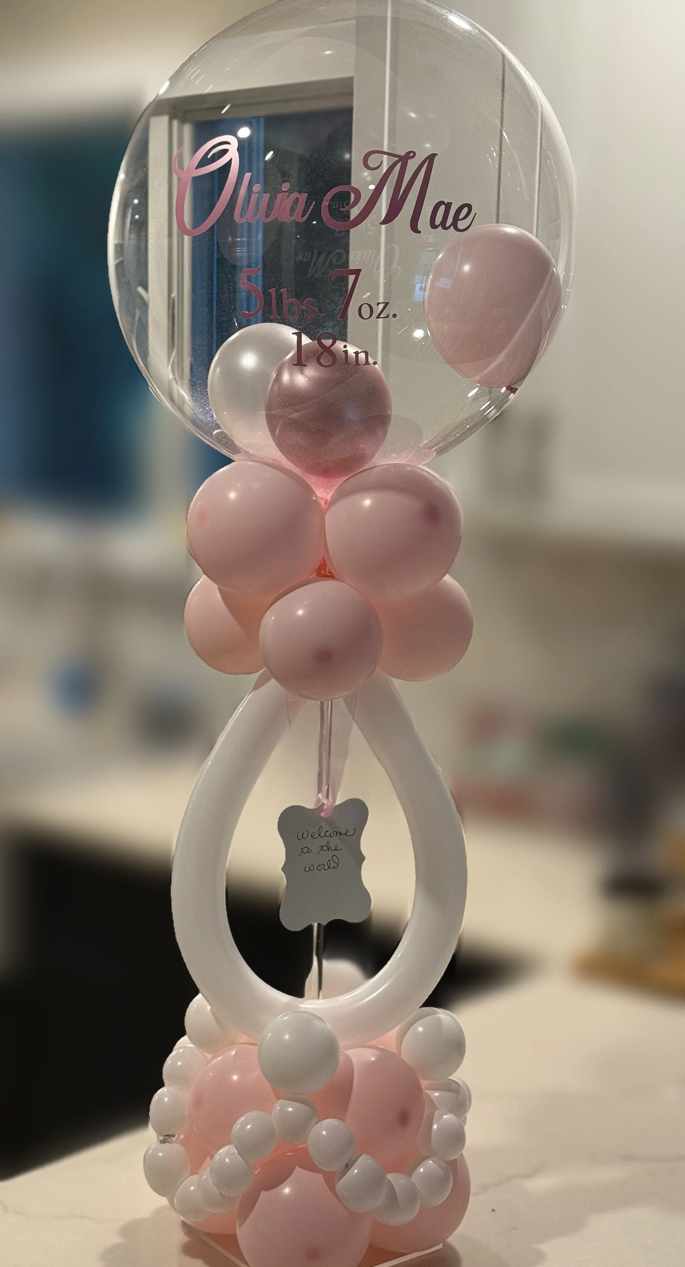 baby shower, baby, balloons, balloons near me, balloon centerpiece, centerpiece