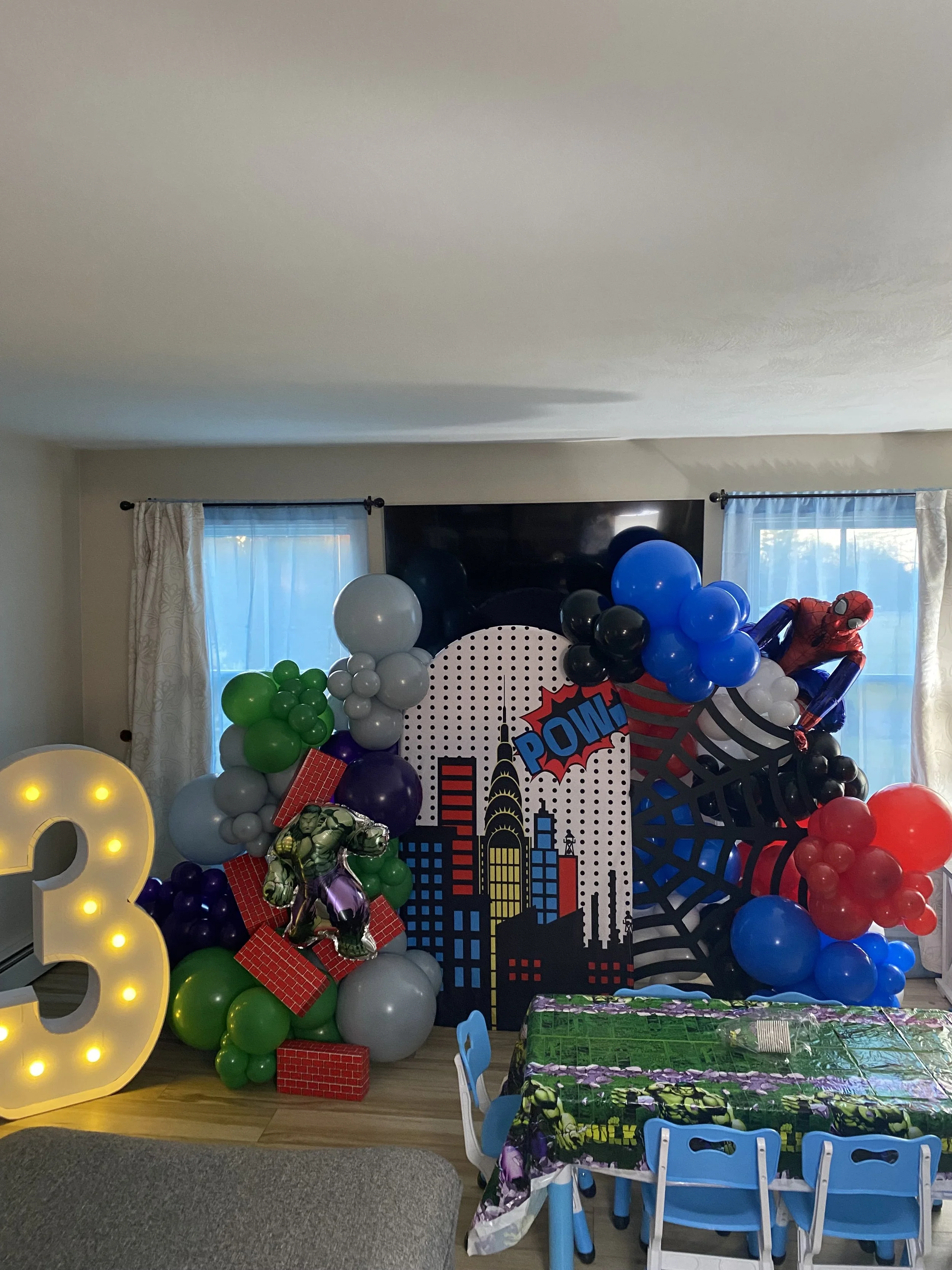 Hulk, Spider-Man, Marevel Party Balloons