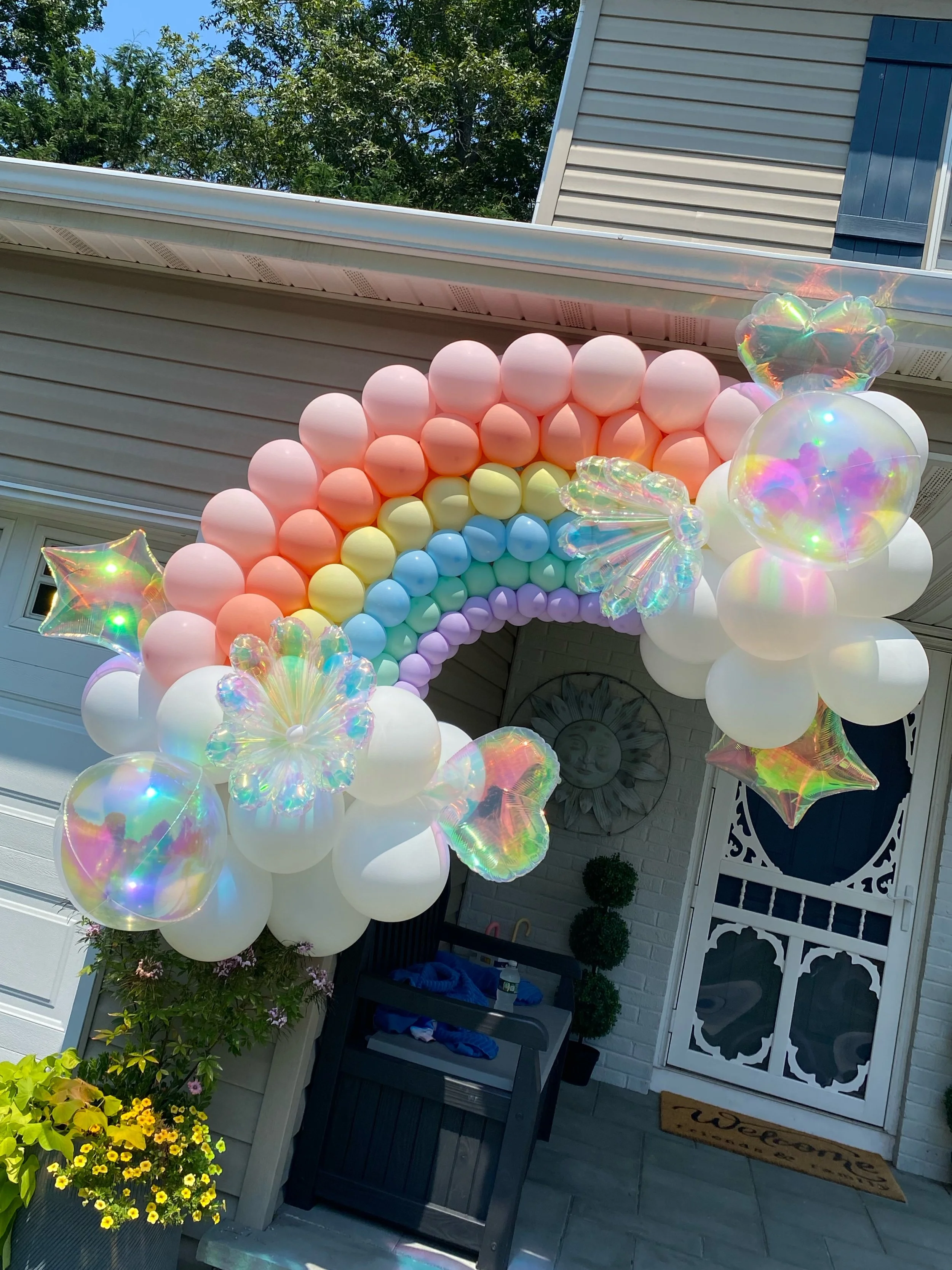 Rainbow balloon, Giant Rainbow, Balloons, Balloons near me, Rainbow party
