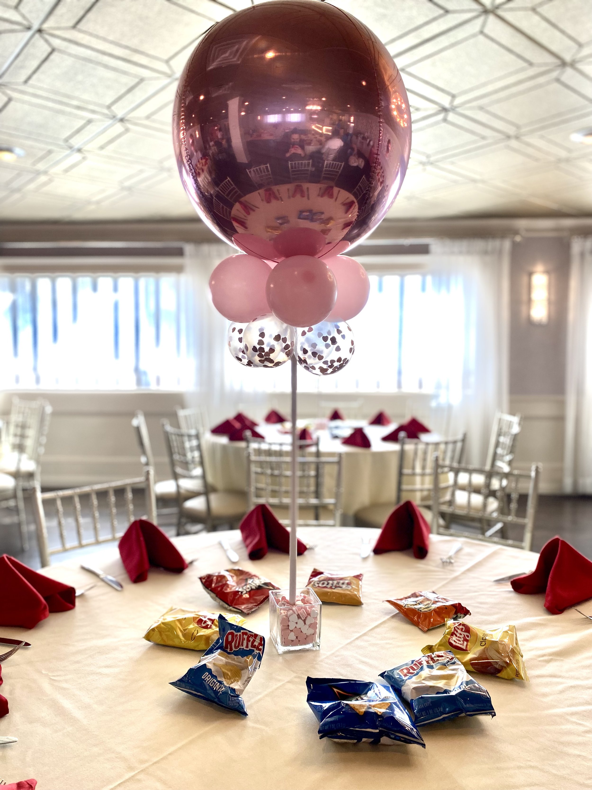 Rose Gold Pink Centerpiece