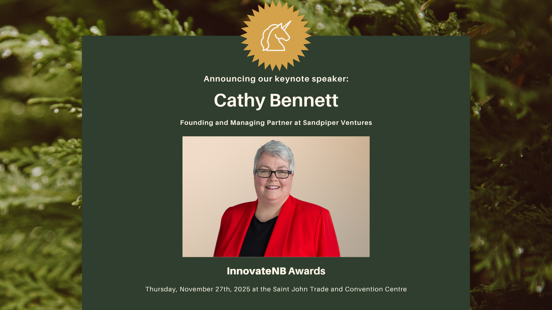 Keynote Announcement: Cathy Bennett, Sandpiper Ventures&nbsp;&nbsp;