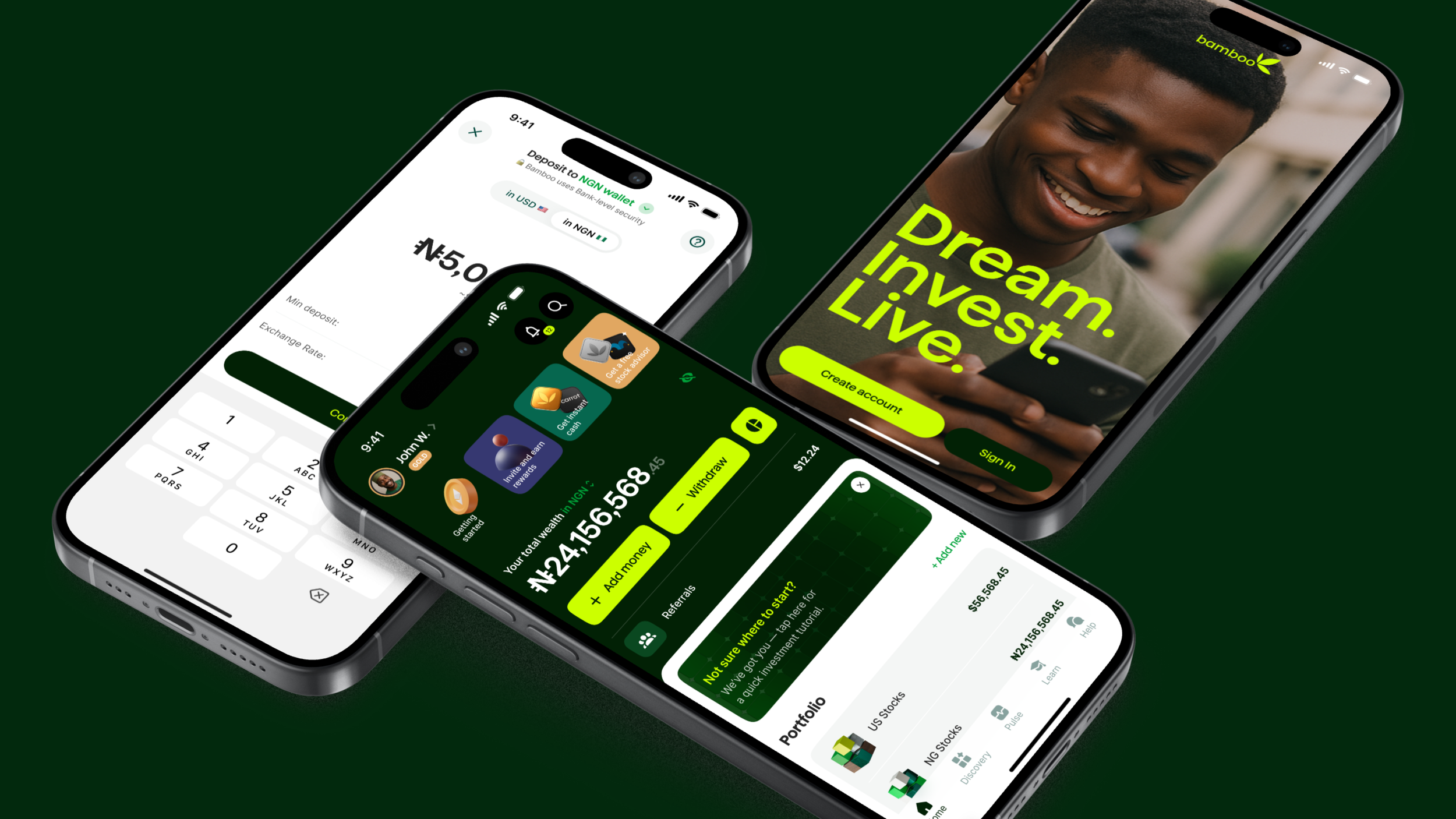 Bamboo • B2C Invest app