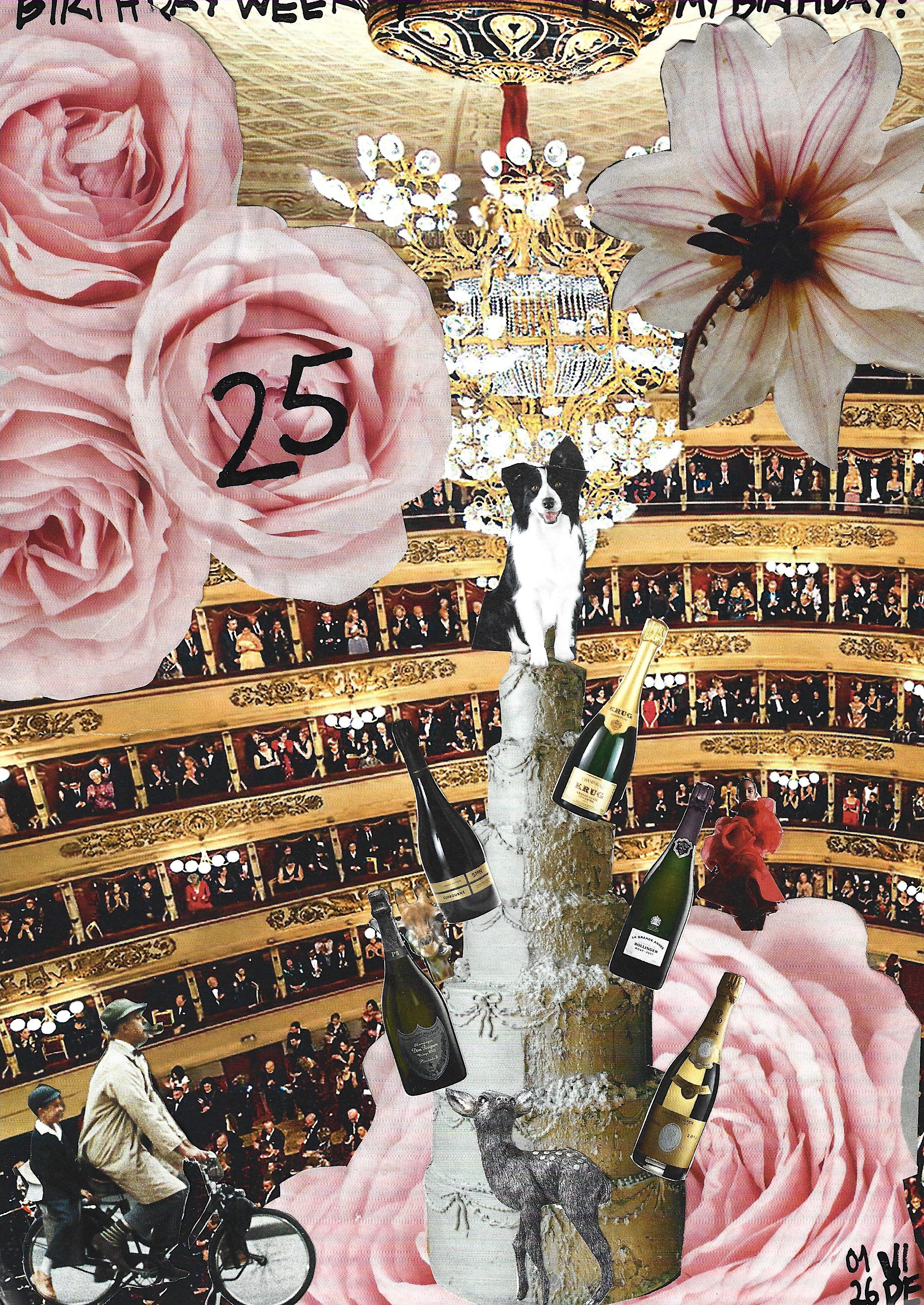 25 Jan 26: The Great Birthday (Birthday Week, Day 7), Virgile Demo, Cut and Paste on Paper, 21 x 29.7 cm, 2026