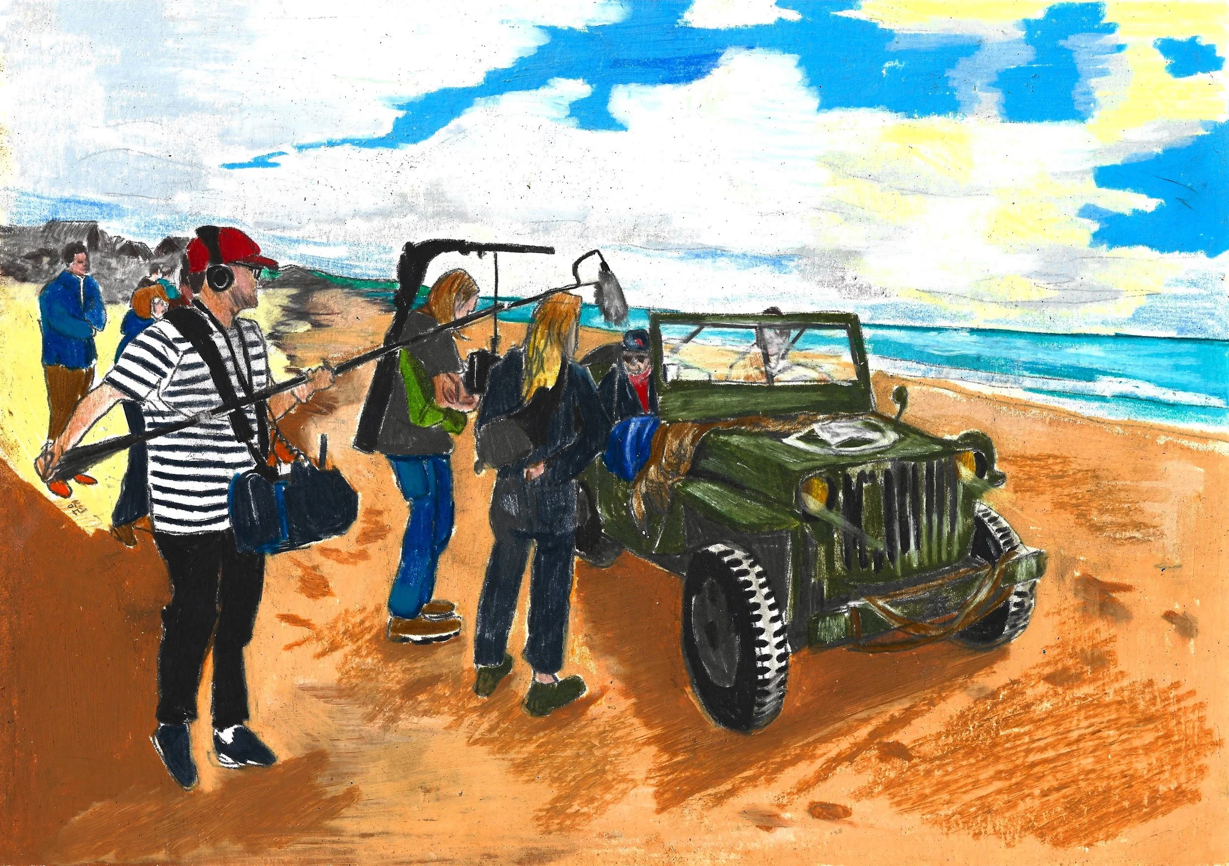 Documenting Film Production Through Drawing Across France
